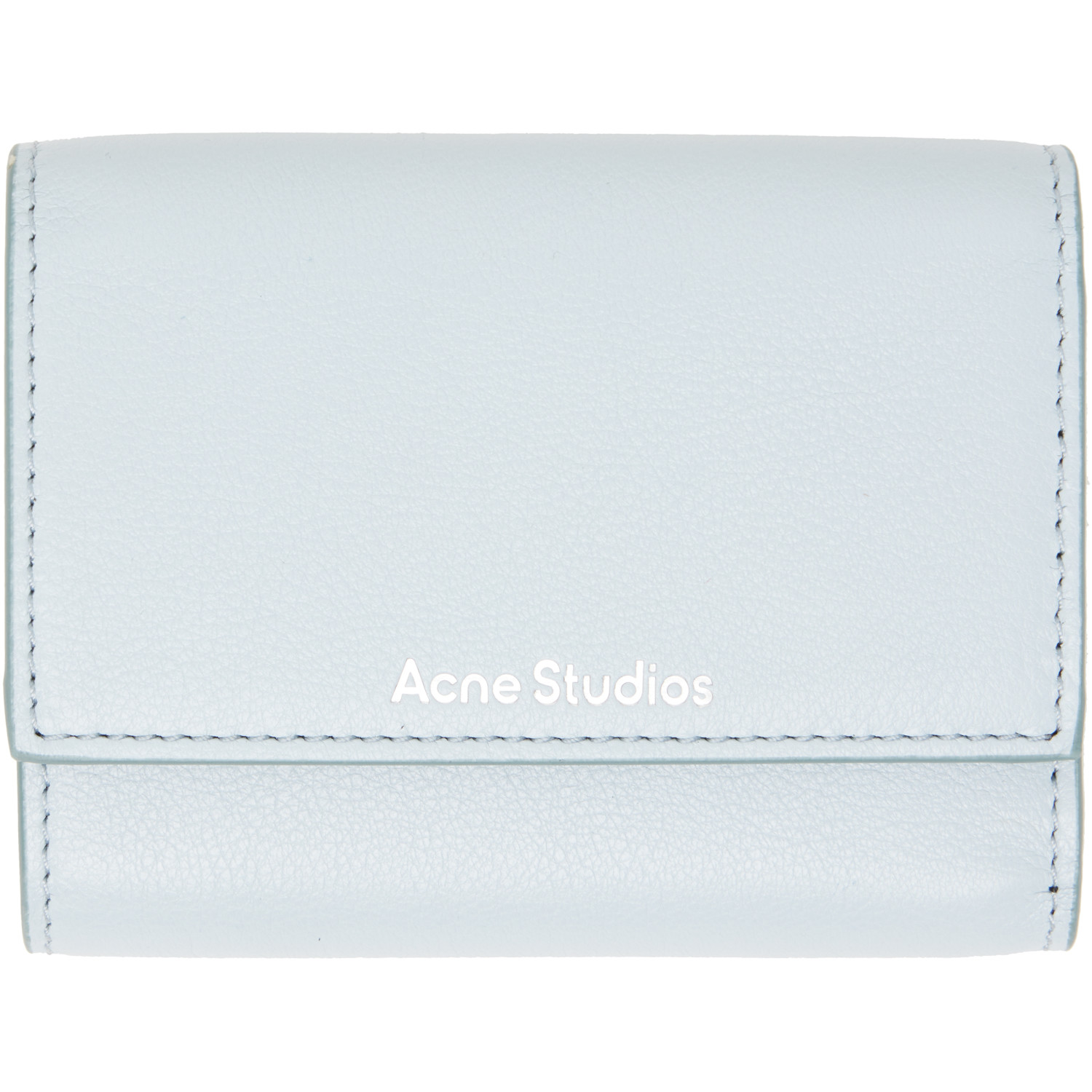 Acne Studios Blue Leather Trifold Wallet