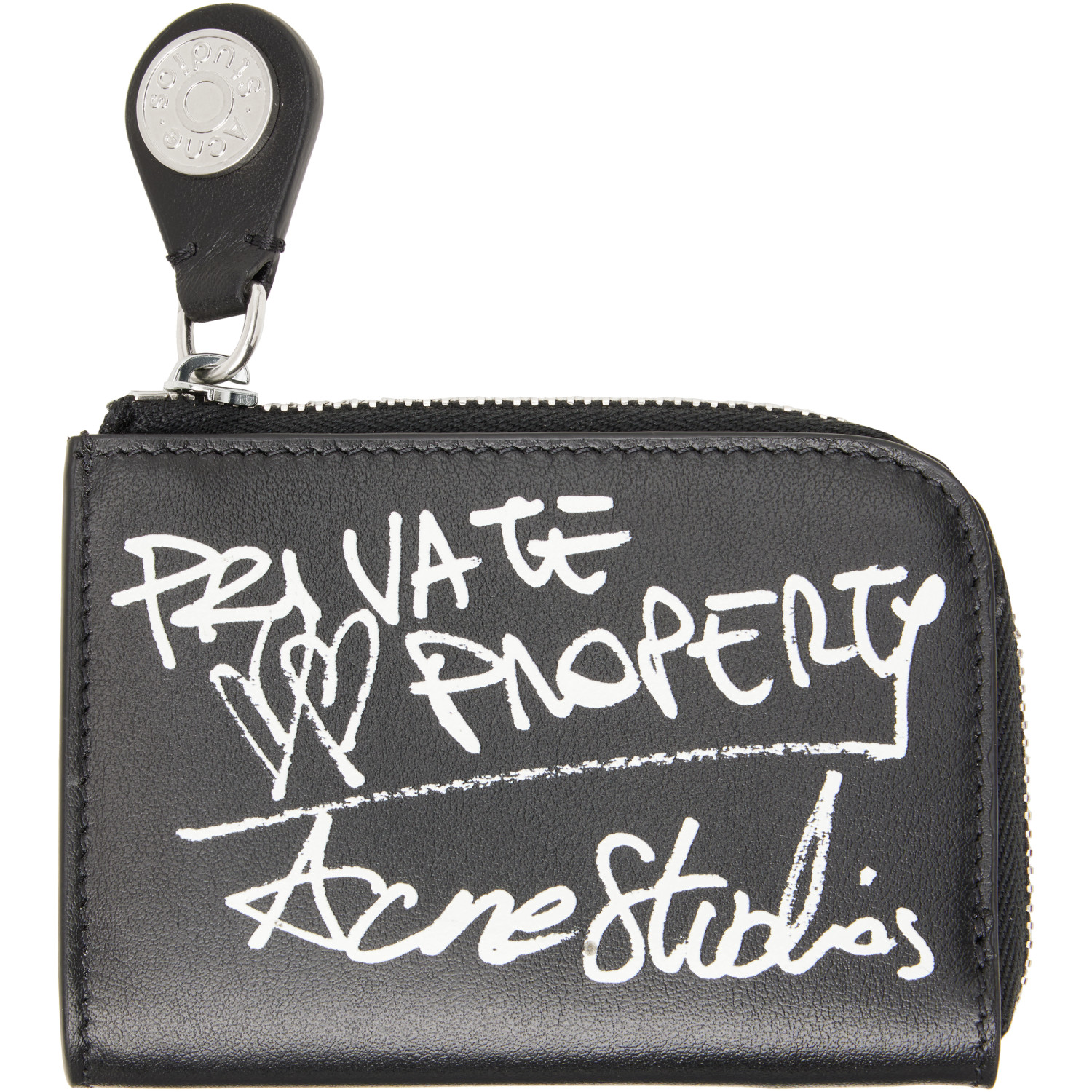 Acne Studios Black Compact Zip Wallet
