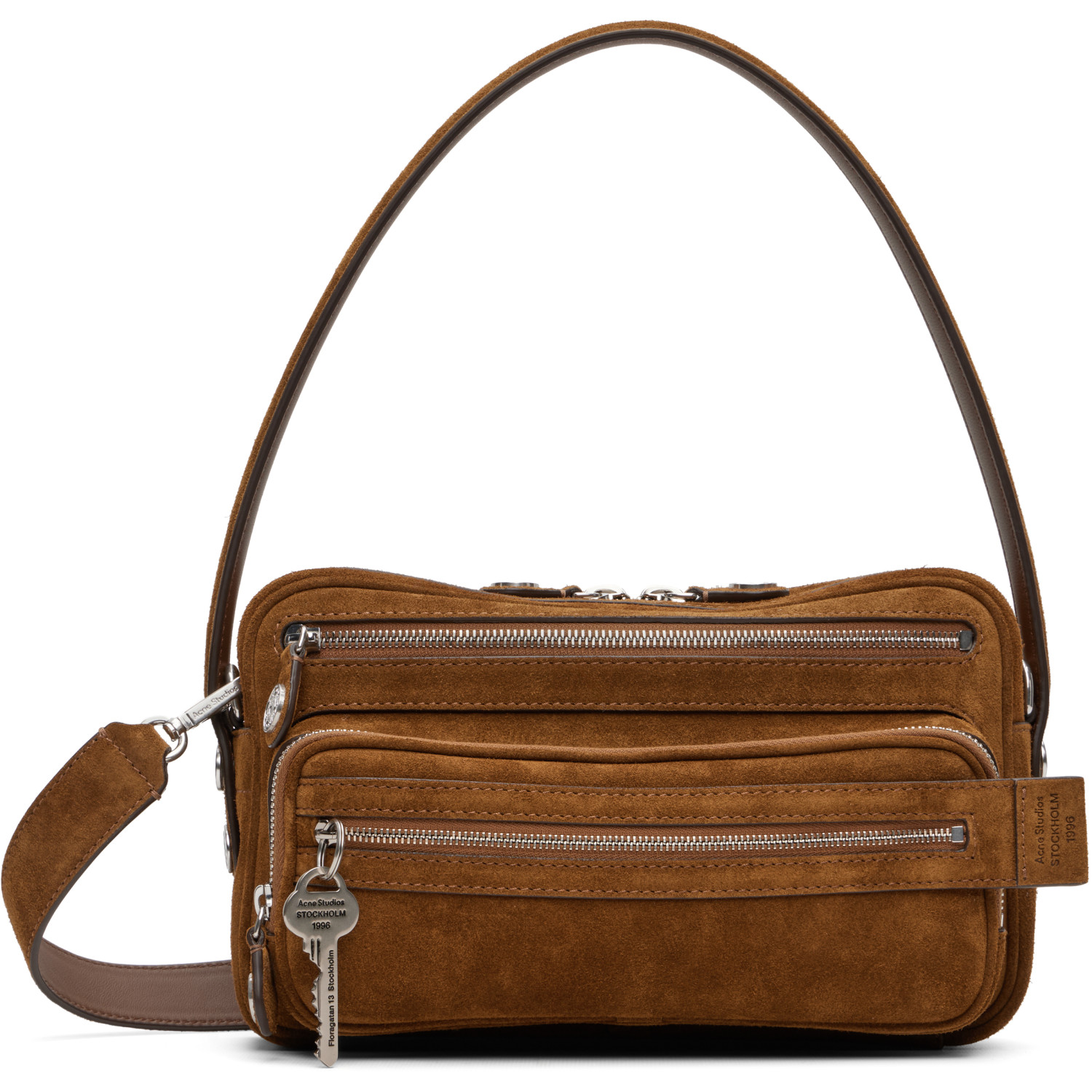 Acne Studios Brown Camero Party Suede Bag
