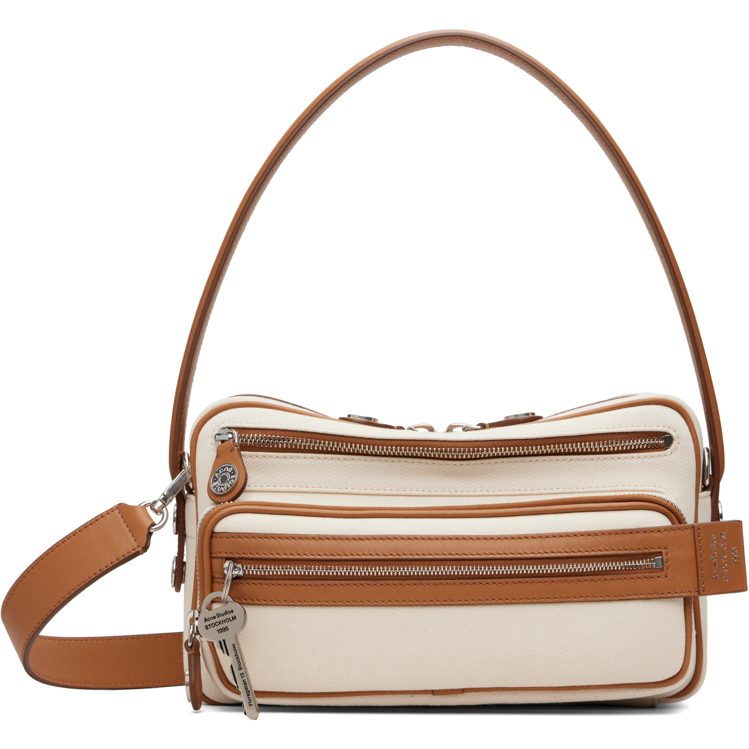 Acne Studios Beige & Brown Camero Party Canvas Bag