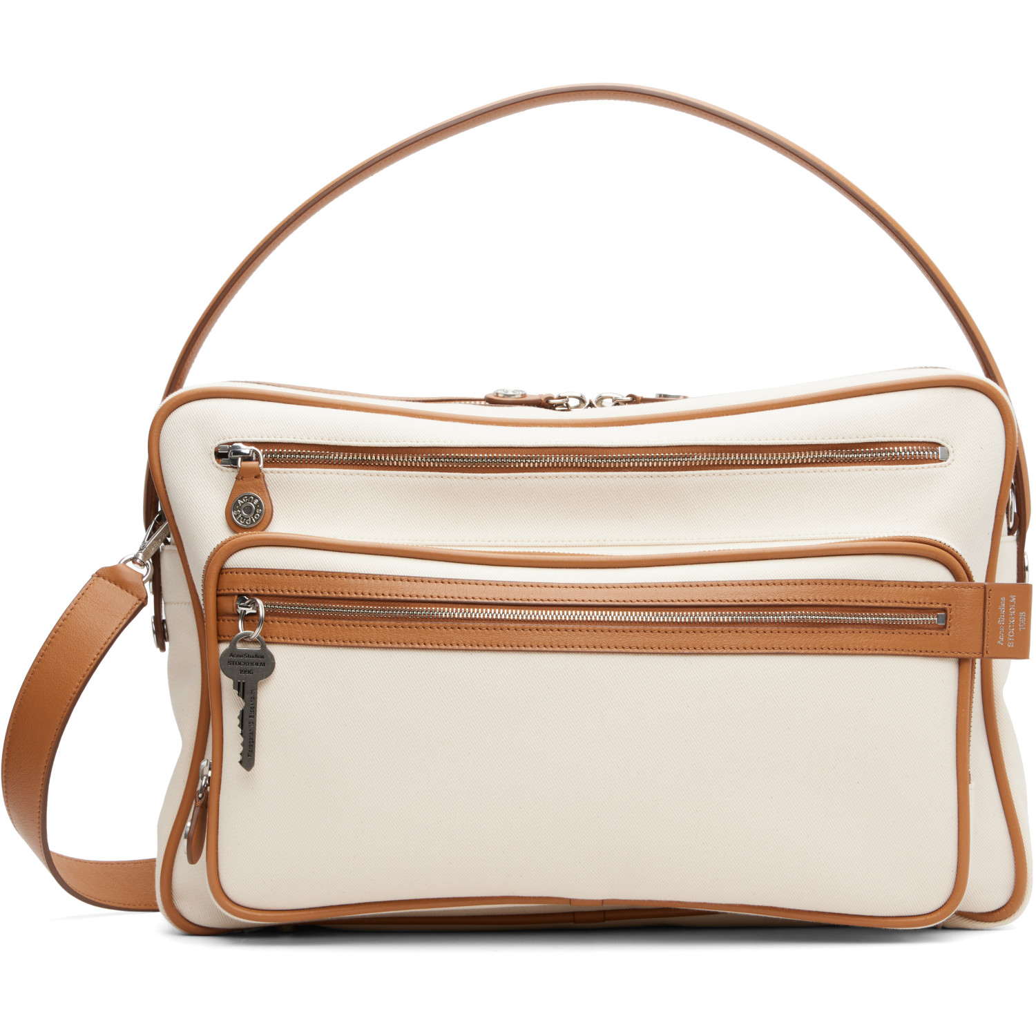 Acne Studios Beige & Tan Camero Camera Canvas Bag