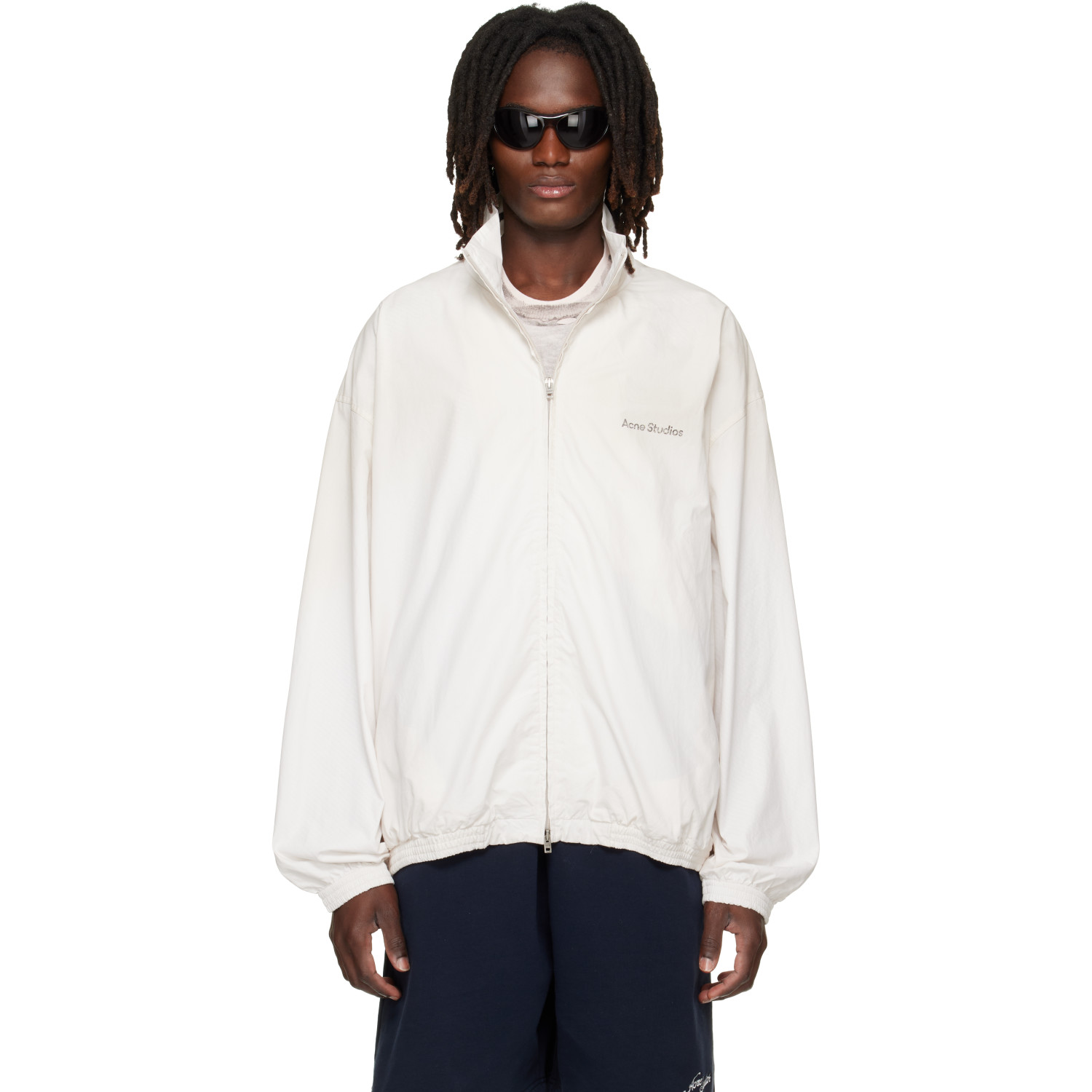 Acne Studios Off-White Washed Logo Jacket