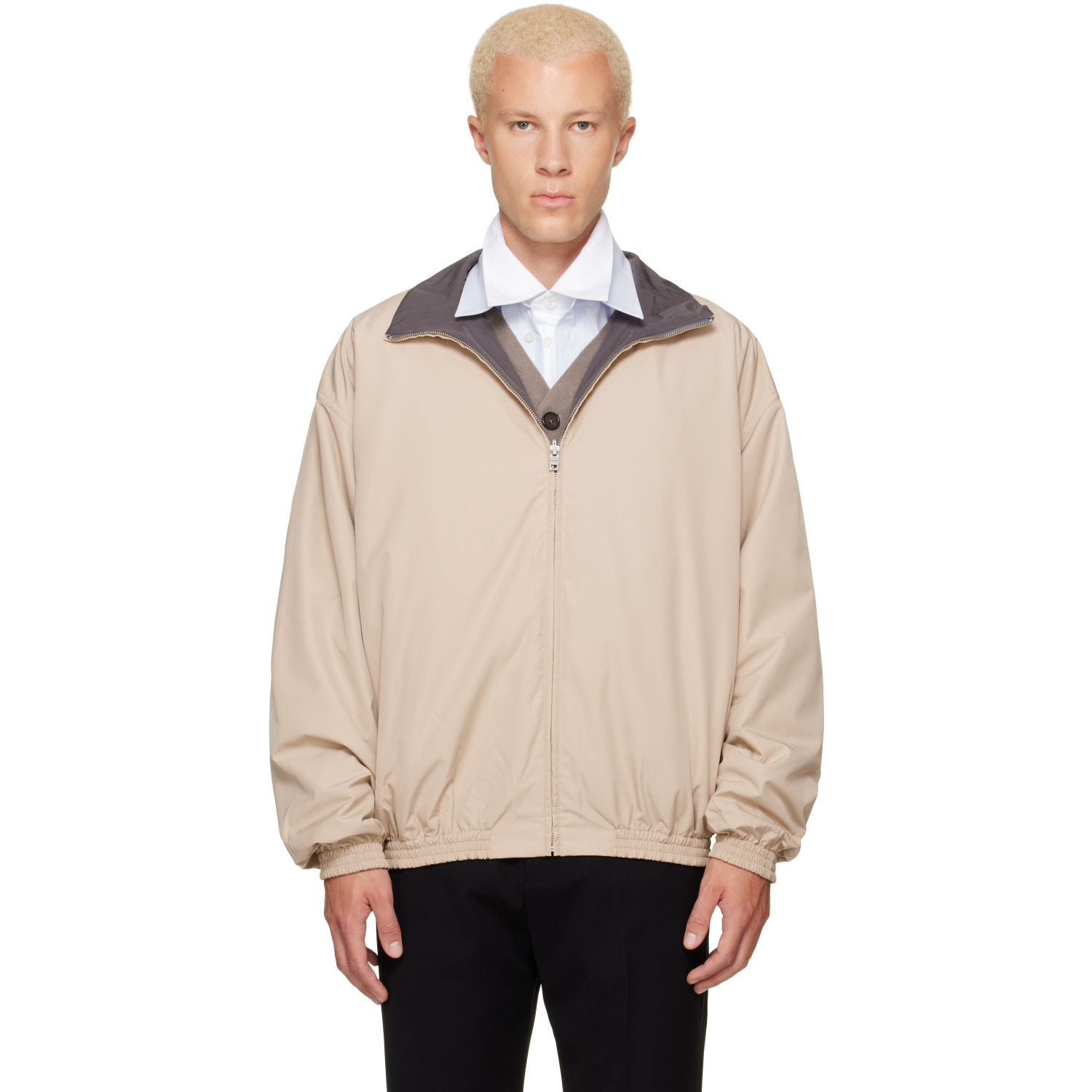 Acne Studios Beige Reversible Logo Jacket