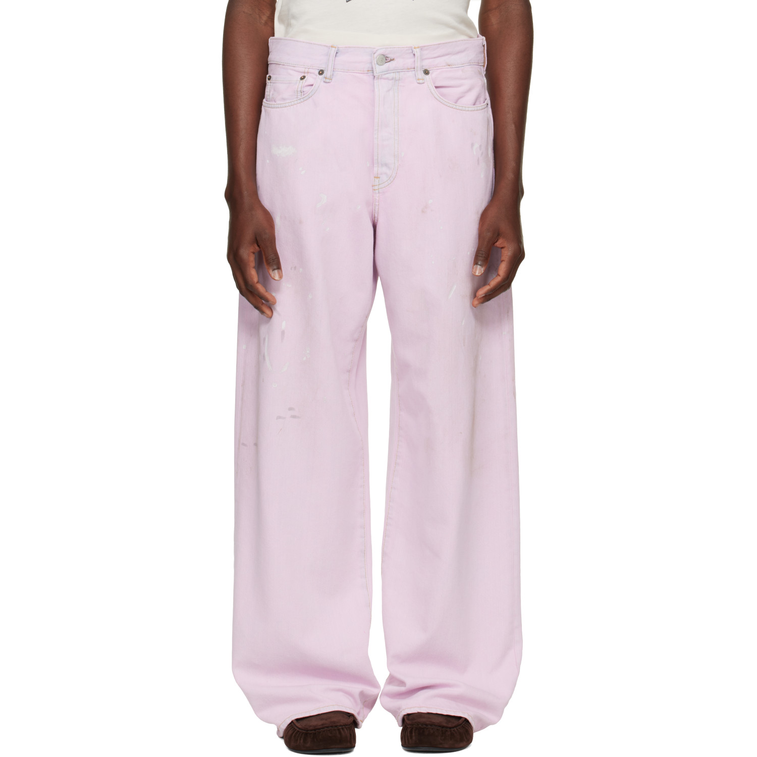 Acne Studios Pink Loose Fit 1981 Jeans