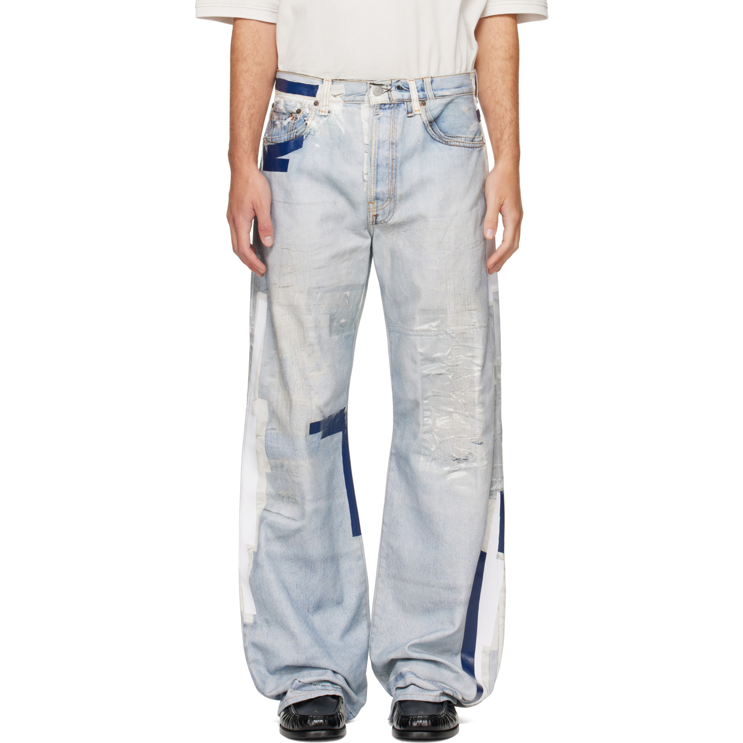 Acne Studios Blue Trompe-L'oeil Tape 2021M Jeans