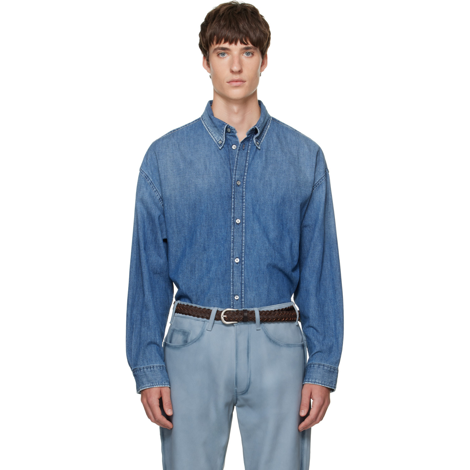 Acne Studios Blue Denim Button-Up Shirt