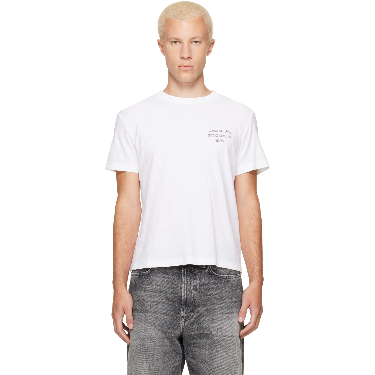 Acne Studios White '1996' Logo T-shirt