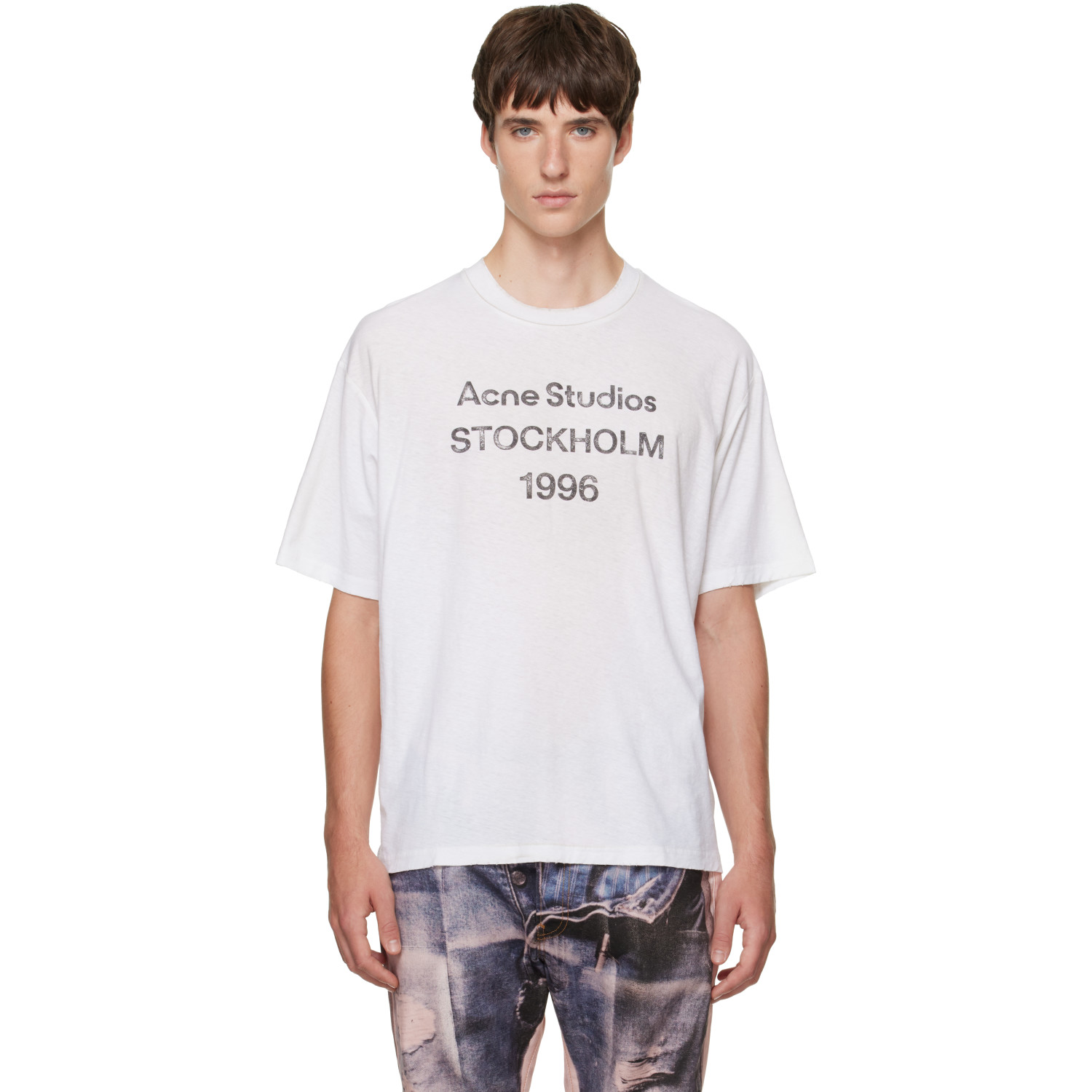 Acne Studios Off-White Sprayed Logo T-shirt