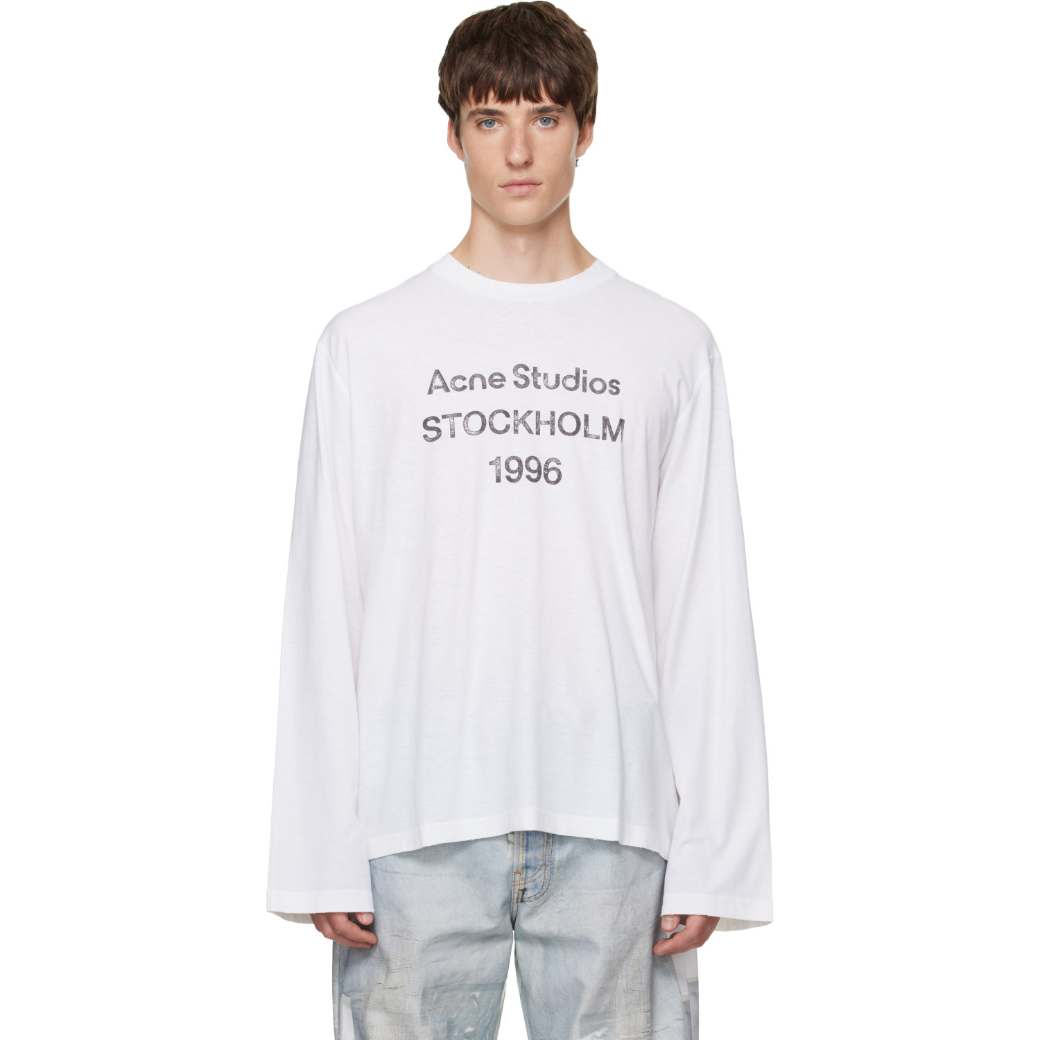Acne Studios White '1996' Logo T-shirt