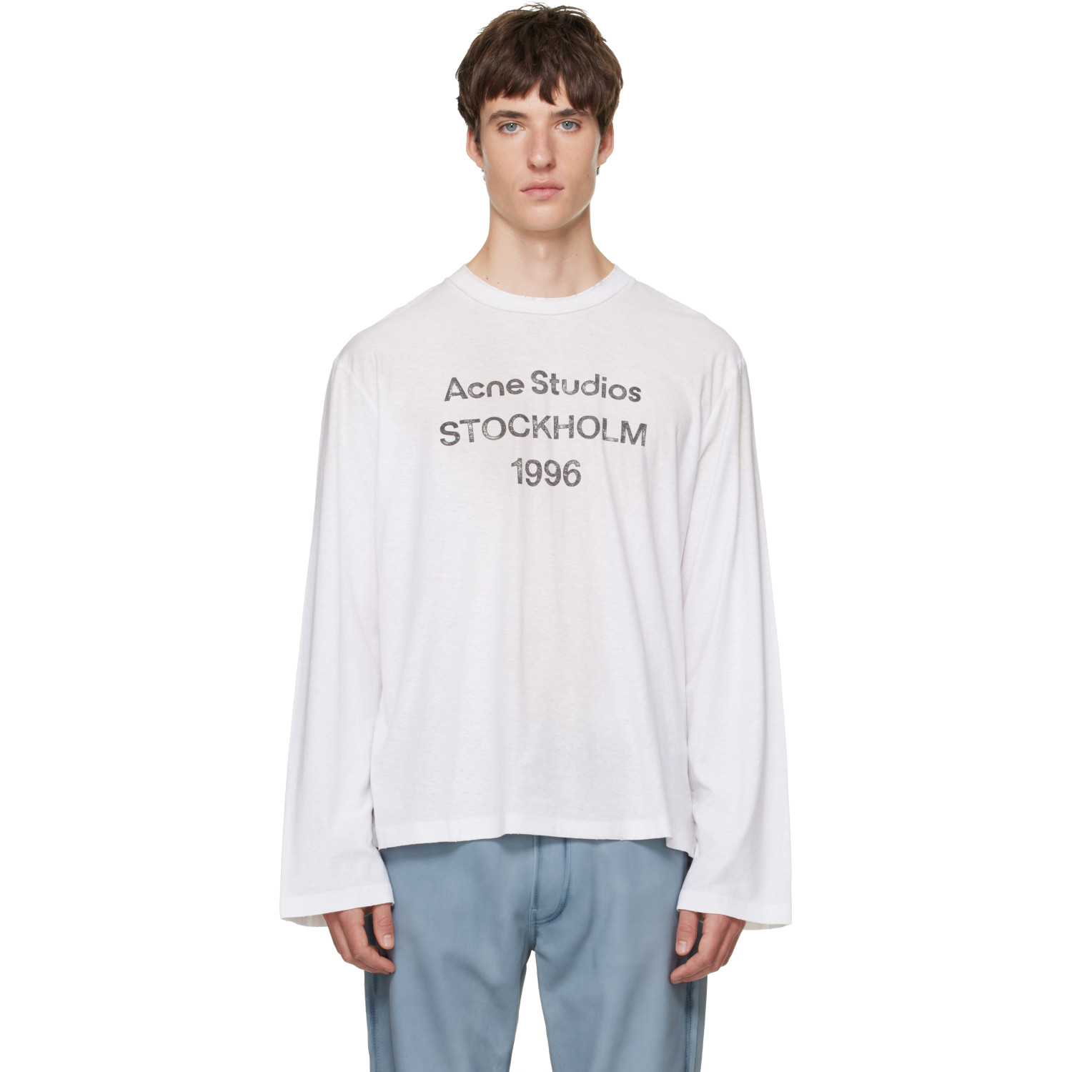Acne Studios Off-White Sprayed '1996' Logo T-shirt