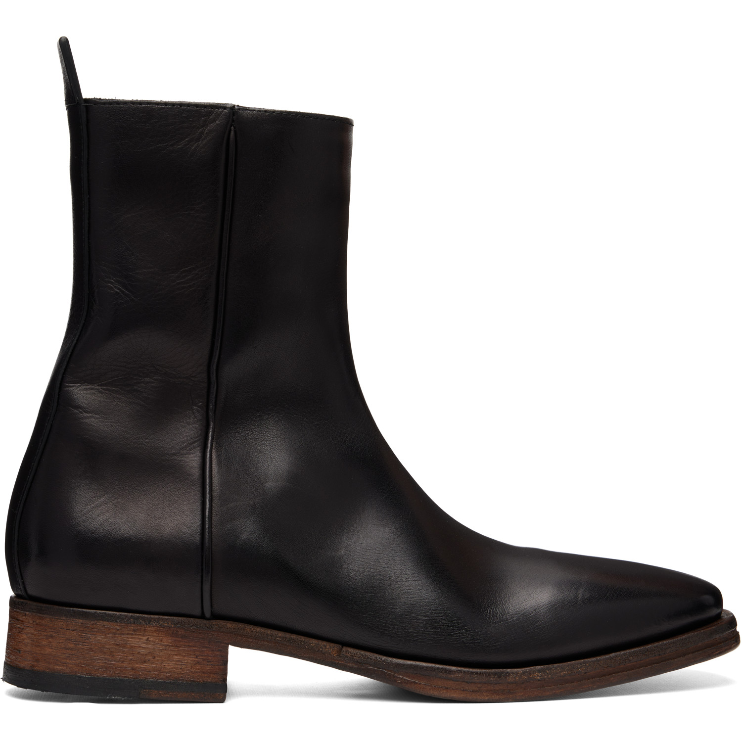 Acne Studios Black Leather Ankle Boots