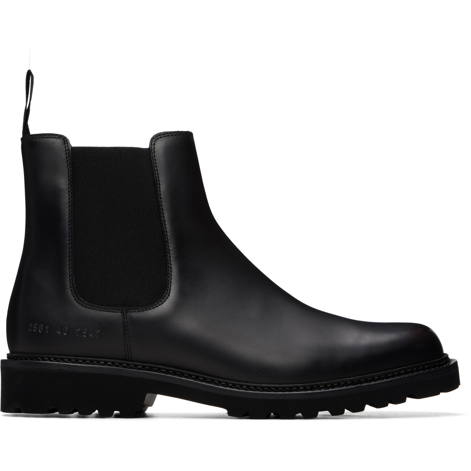 Common Projects Black Leather Chelsea Boots