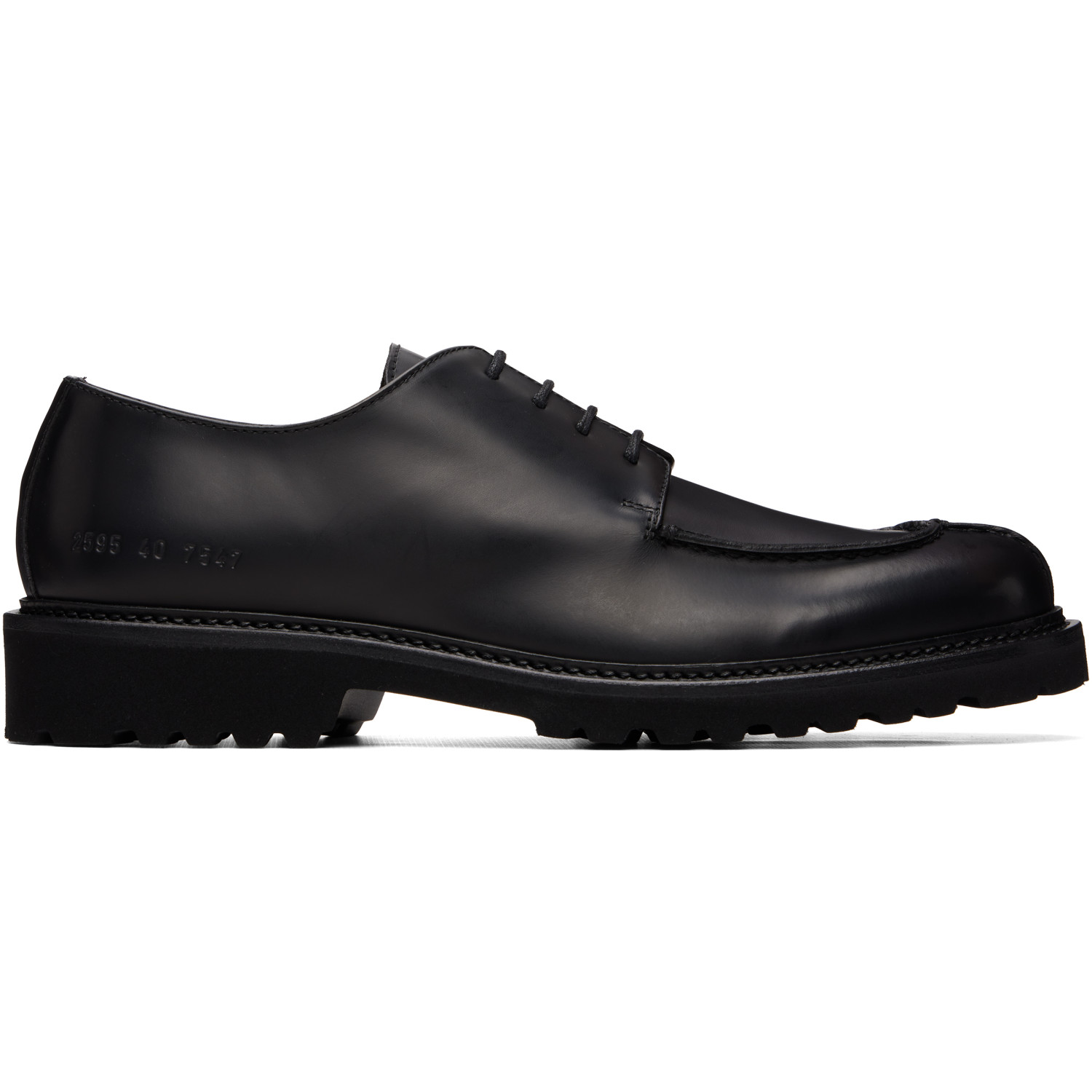 Common Projects Black Apron Derbys