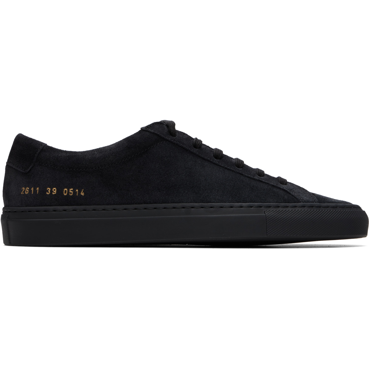 Common Projects Black Achilles Premium Suede Sneakers