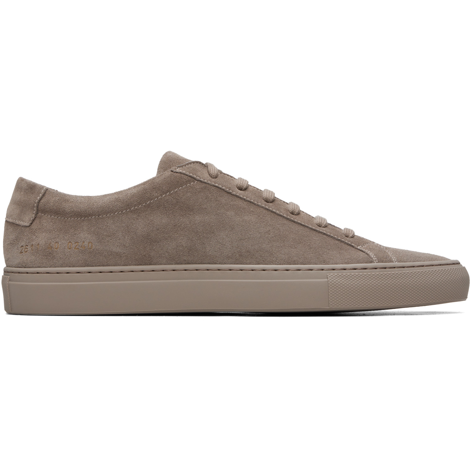 Common Projects Taupe Achilles Premium Suede Sneakers