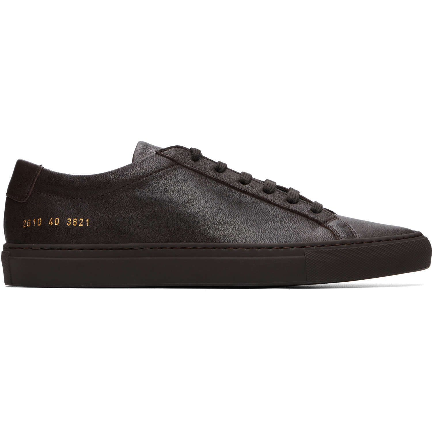 Common Projects Brown Achilles Premium Leather Sneakers