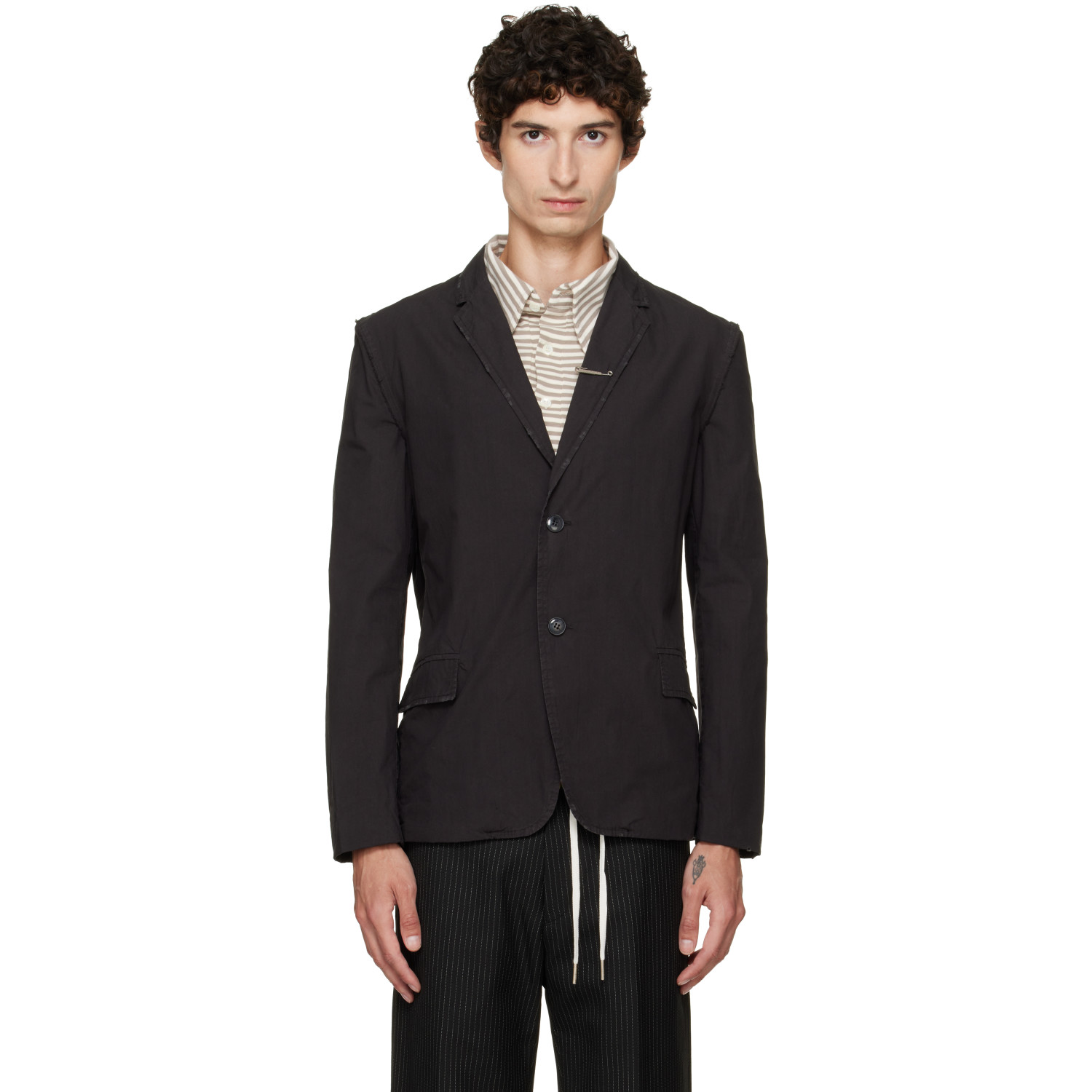 Stockholm (Surfboard) Club Black Garment Dyed Blazer