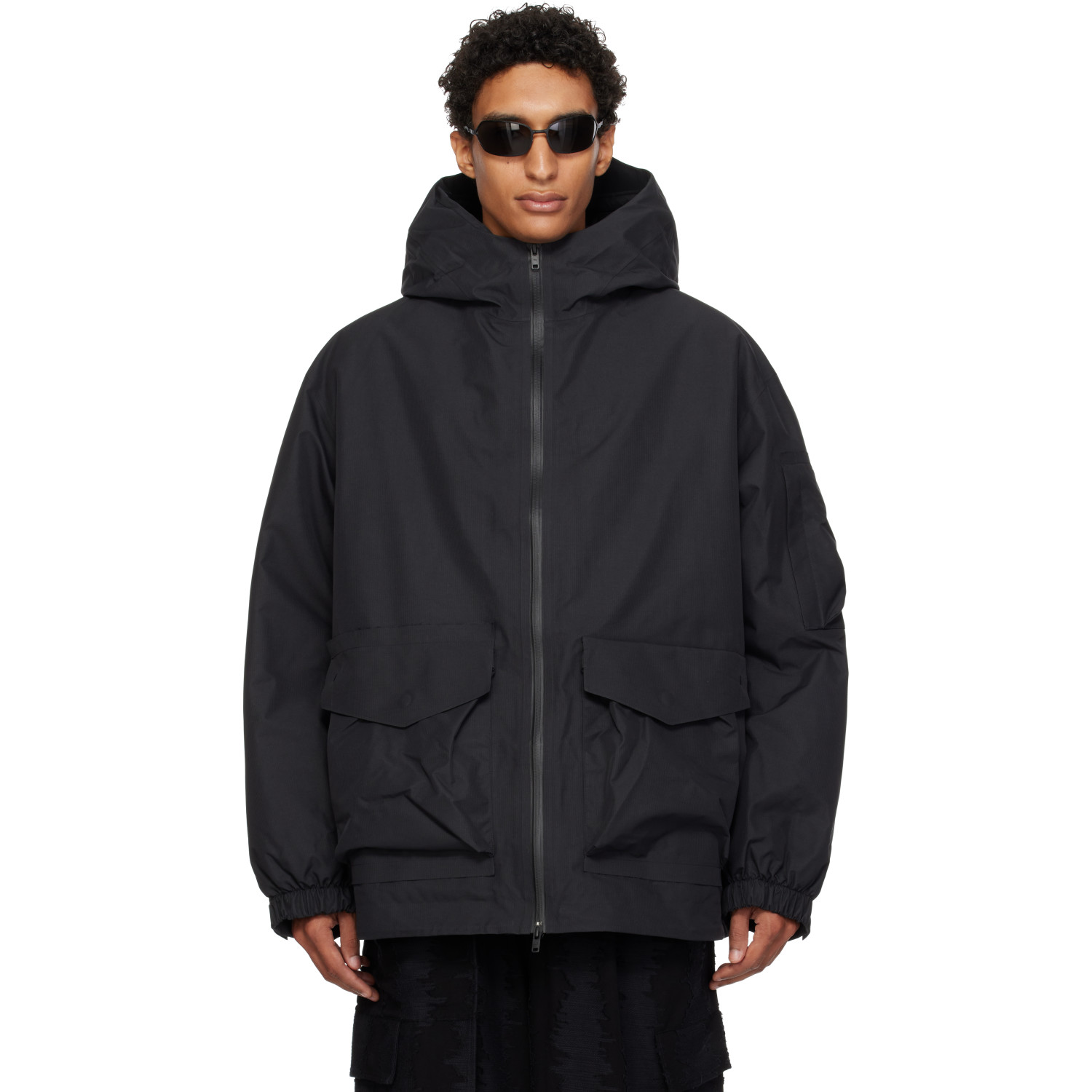 Y-3 Black GTX Padded Hooded Jacket