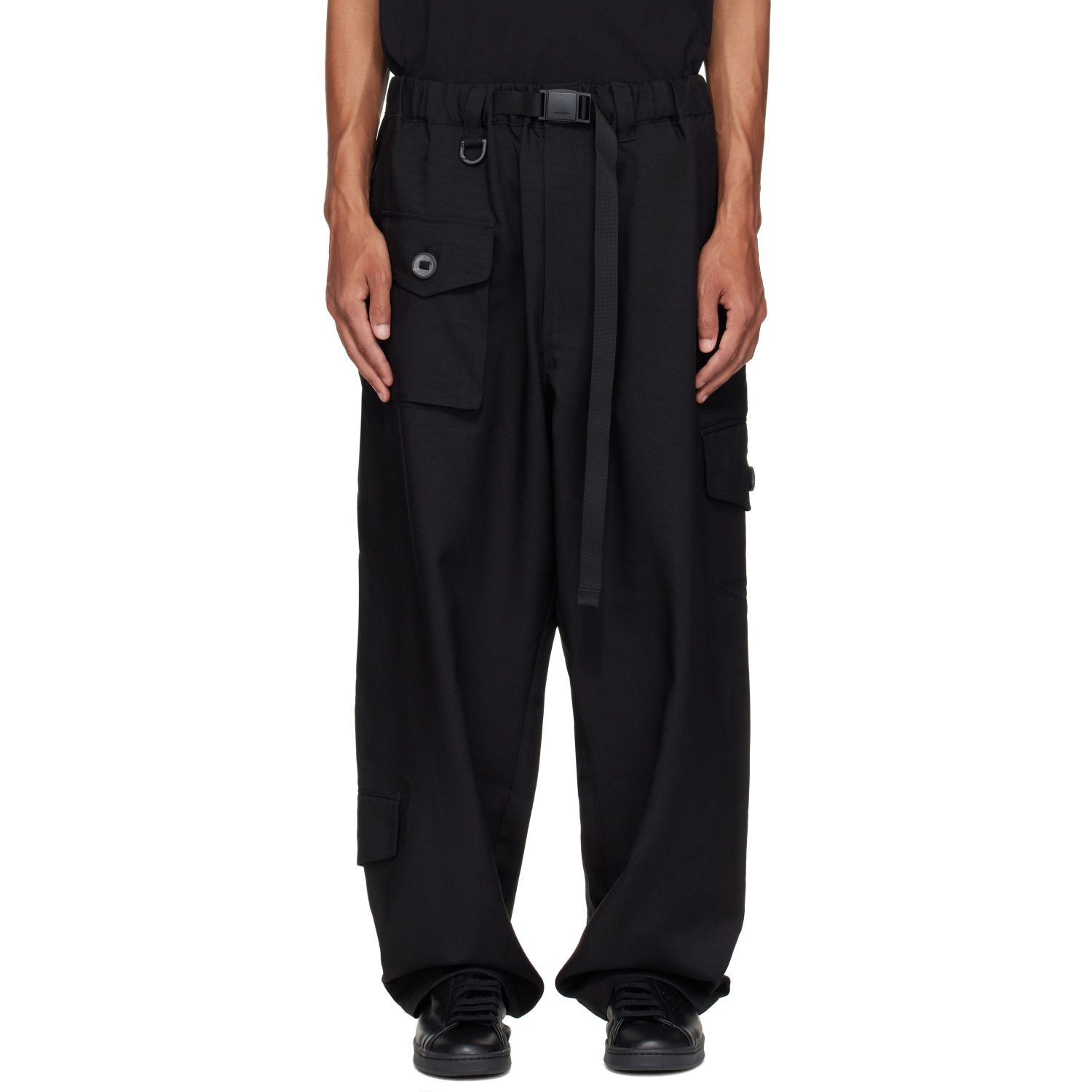 Y-3 Black Sport Uniform Tapered Cargo Pants