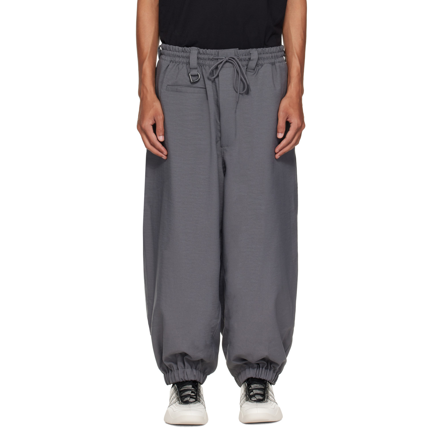 Y-3 Gray Sport Uniform Cuffed Trousers