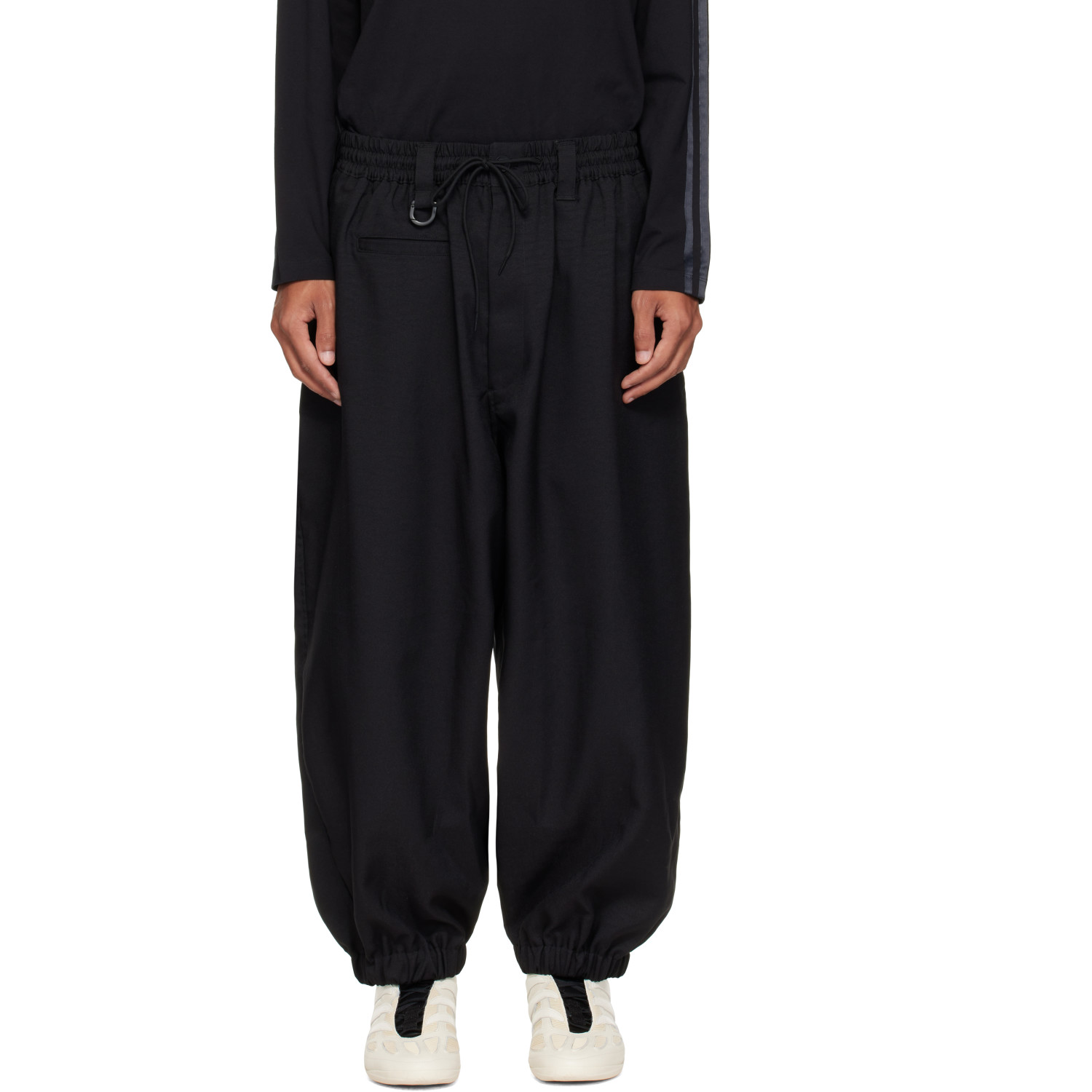 Y-3 Black Sport Uniform Cuffed Trousers