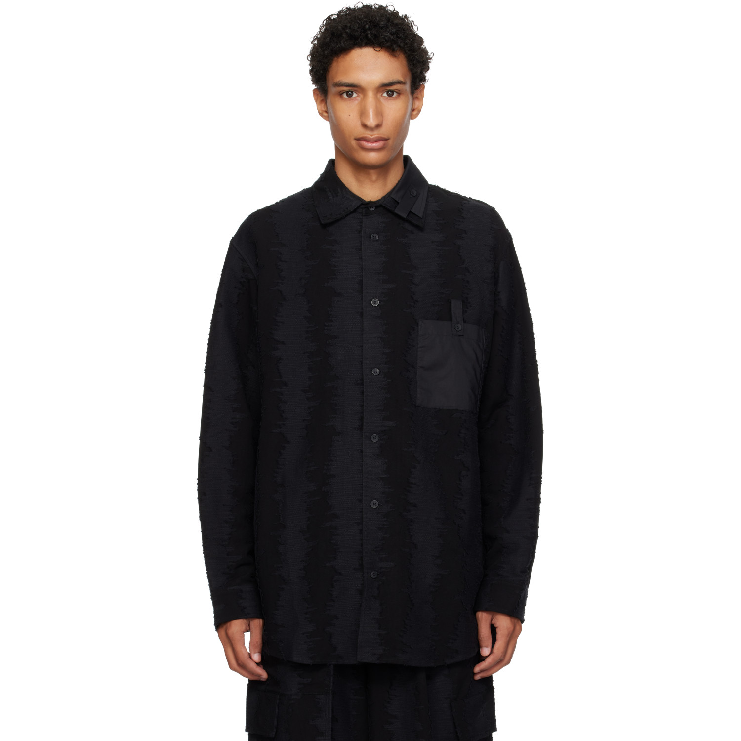 Y-3 Black Deco Stitch Long Sleeve Shirt