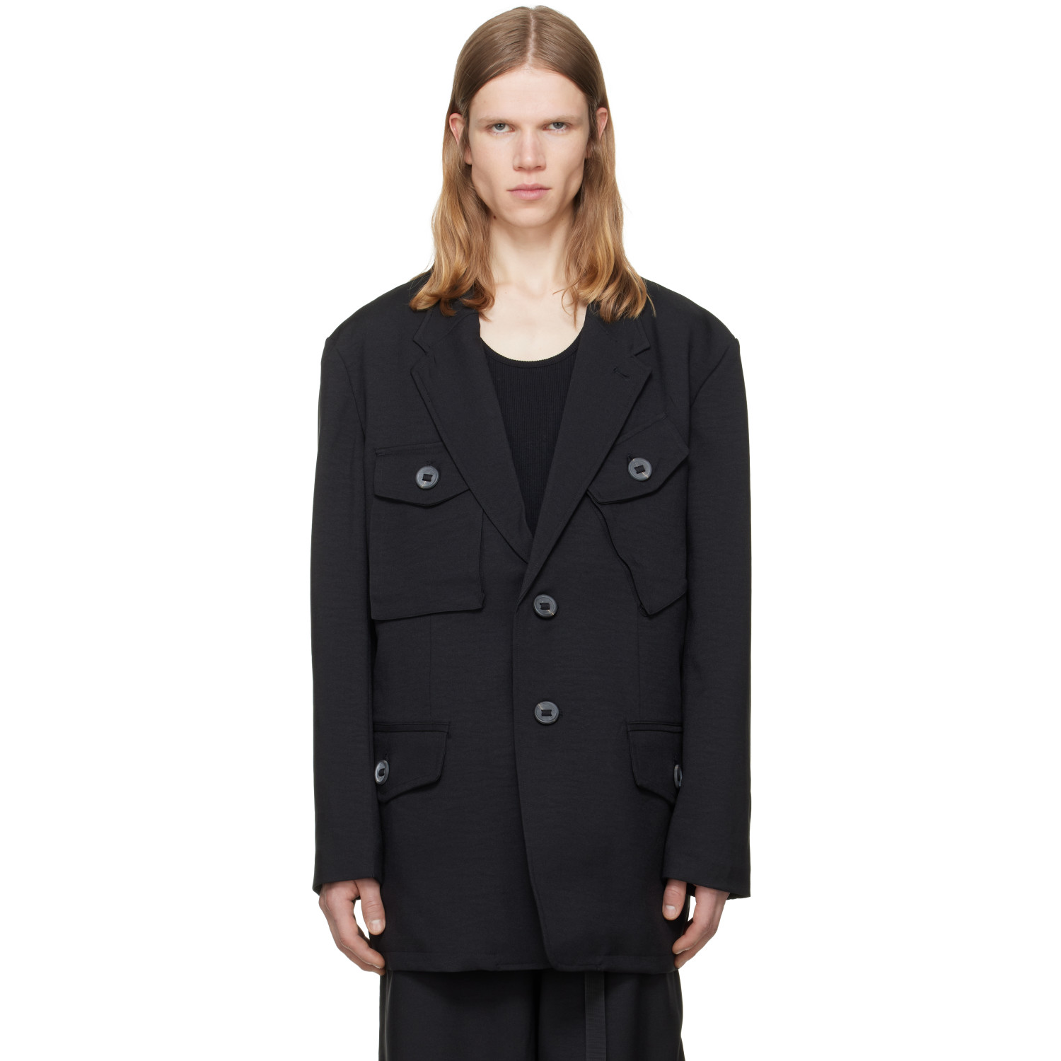 Y-3 Black Sport Uniform Chore Jacket