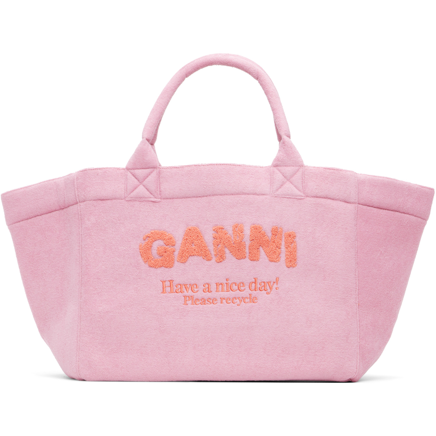 GANNI Pink & Orange Reversible XXL Tote