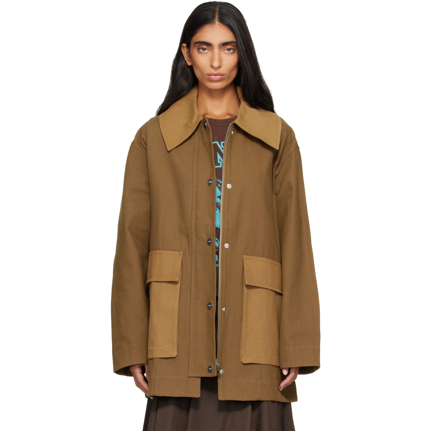 GANNI Khaki Canvas Jacket