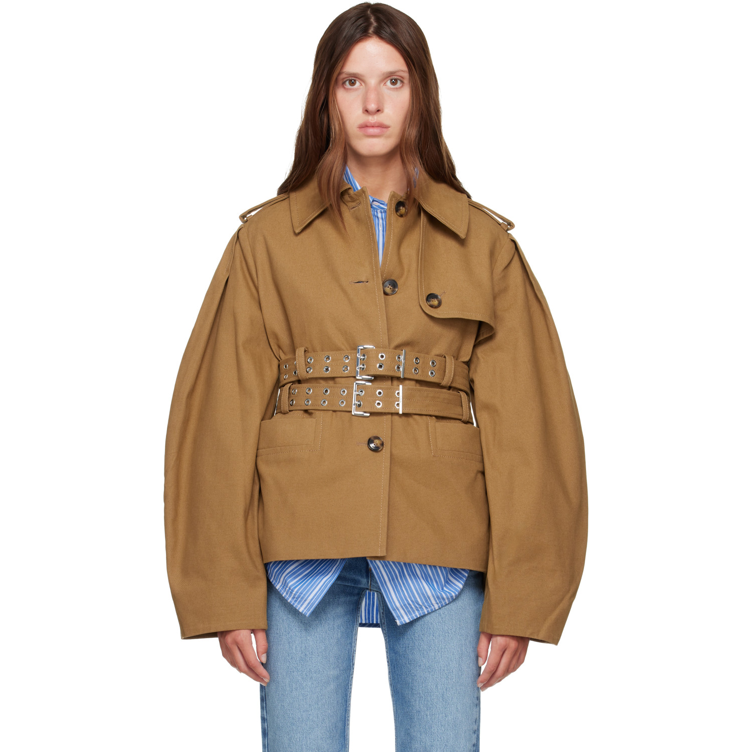 GANNI Beige Canvas Jacket