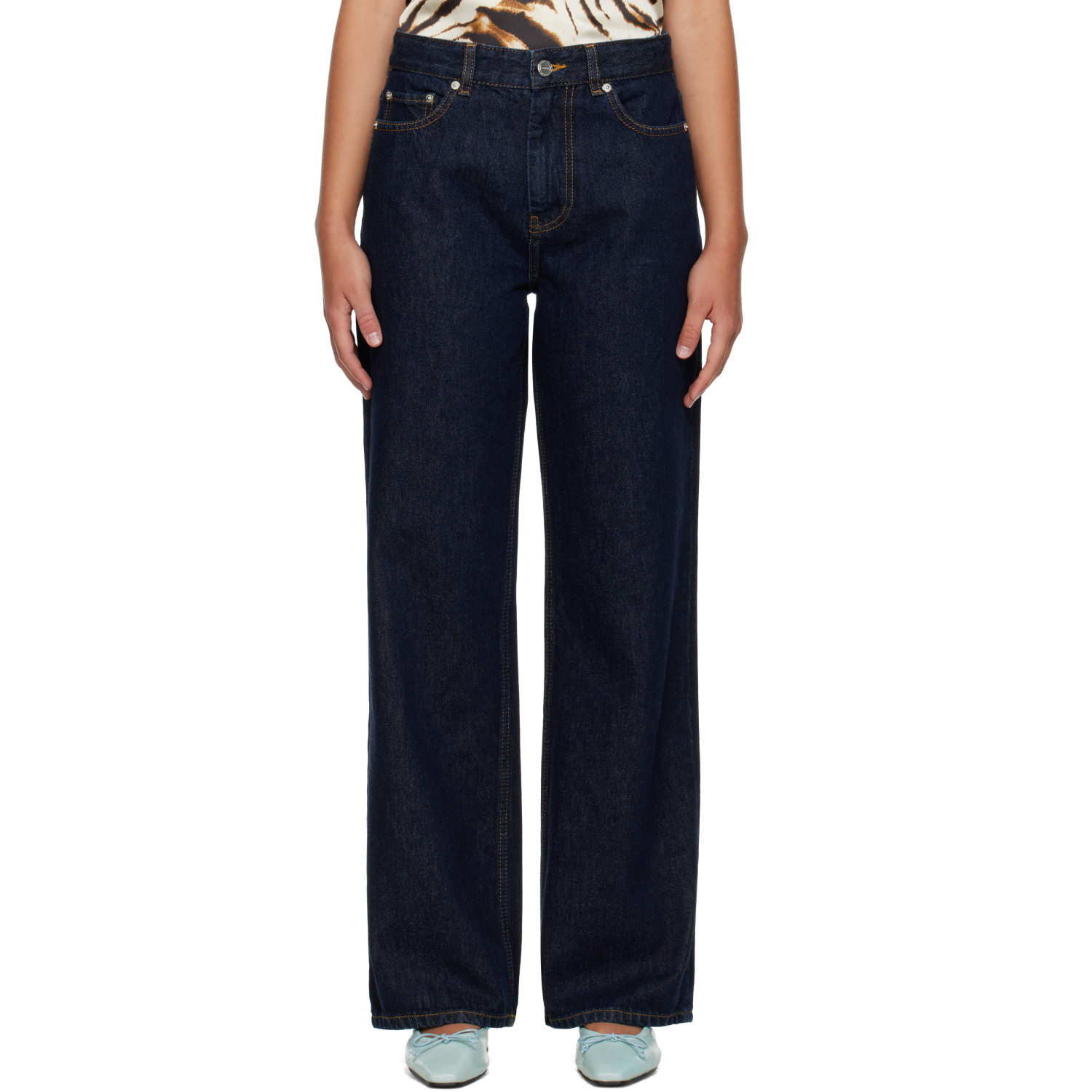 GANNI Navy Izey Jeans