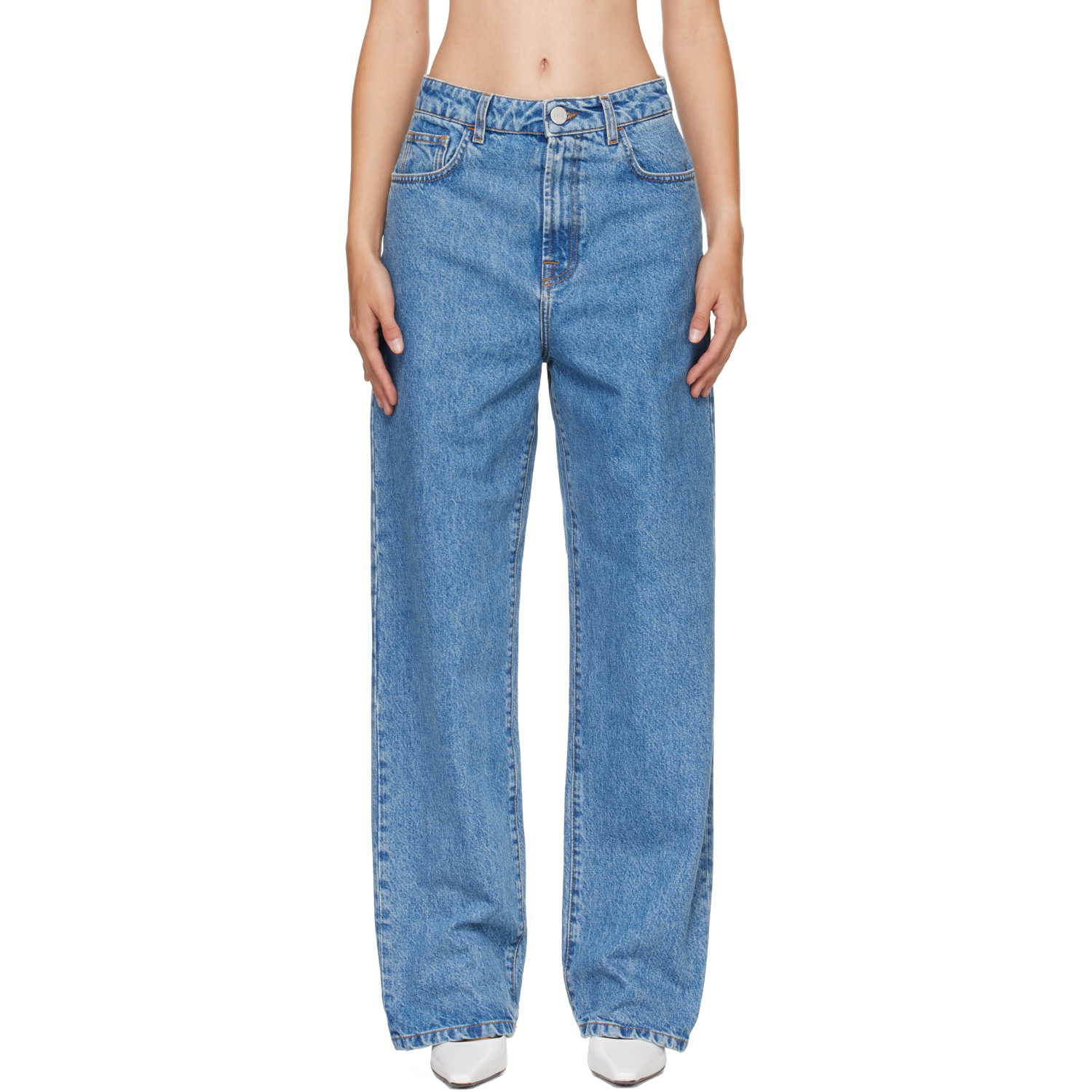 Róhe Blue Bruun Signature Baggy Jeans