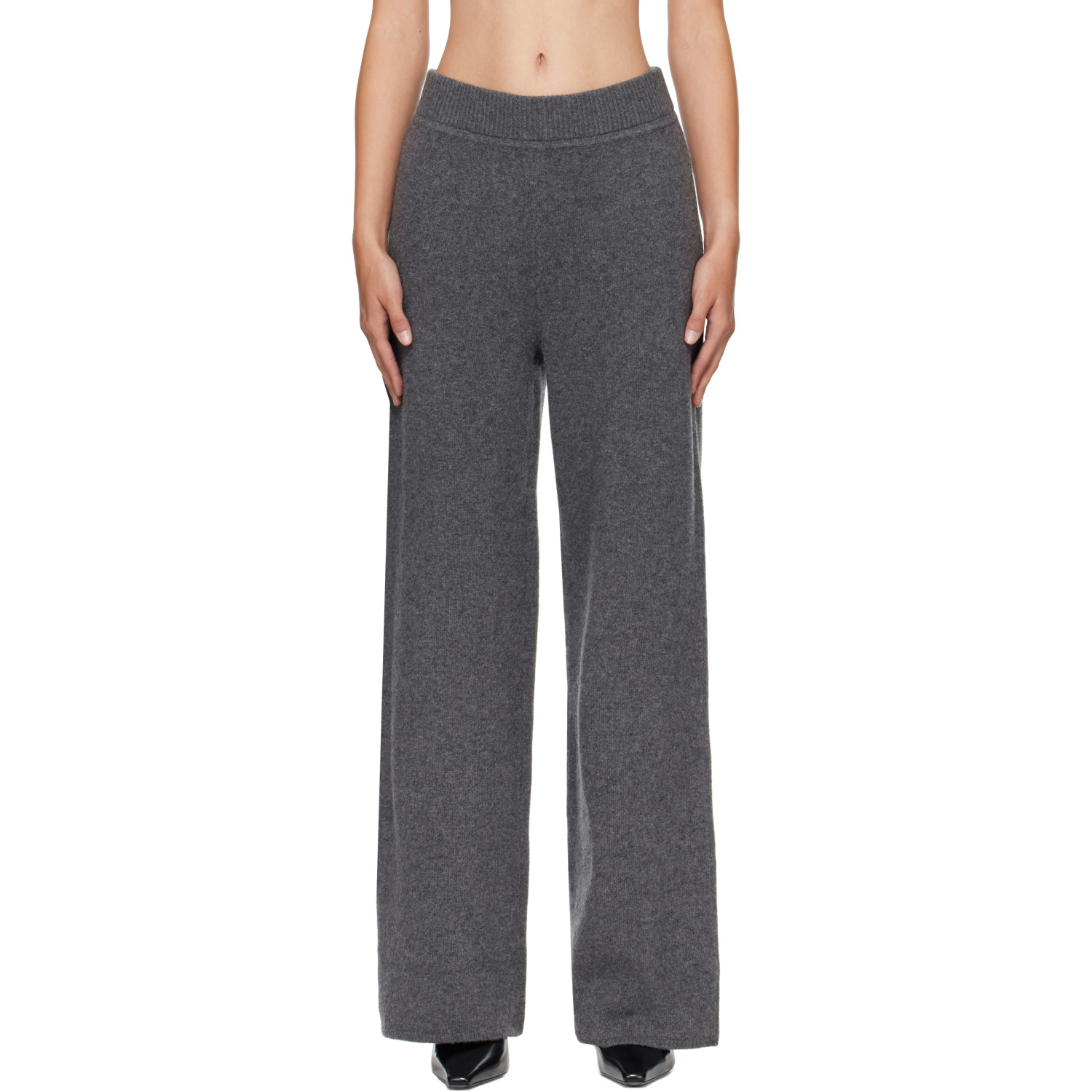 Róhe Gray Compact Knitted Trousers
