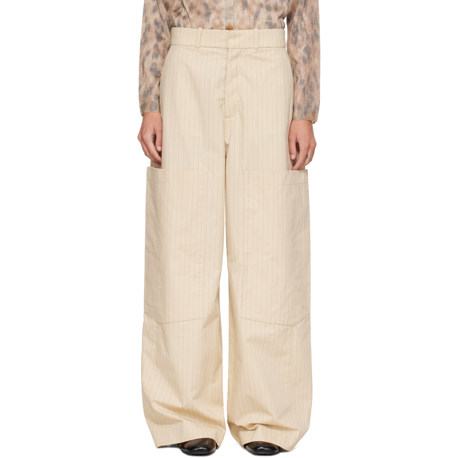GANNI Beige Suiting Trousers