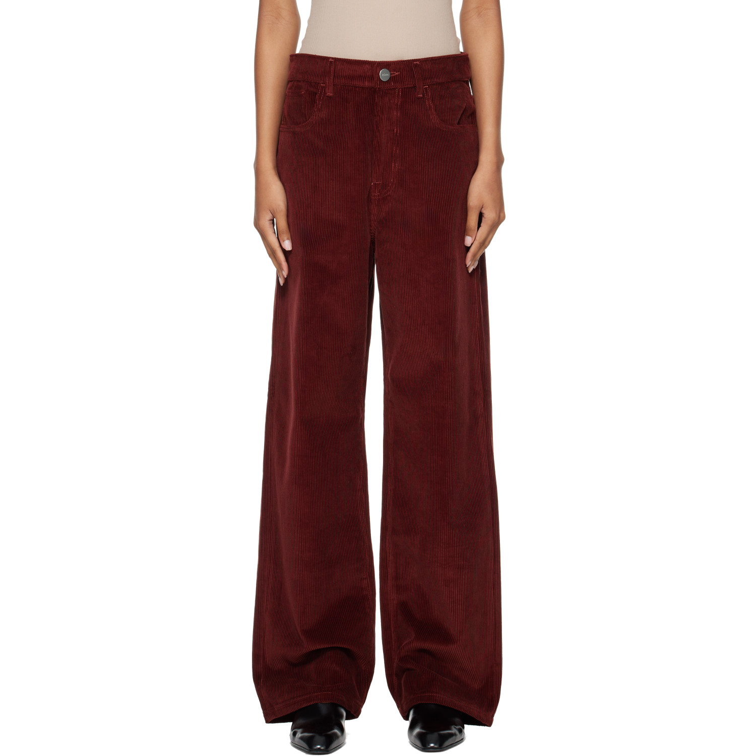Róhe Red Bruun Signature Baggy Corduroy Trousers