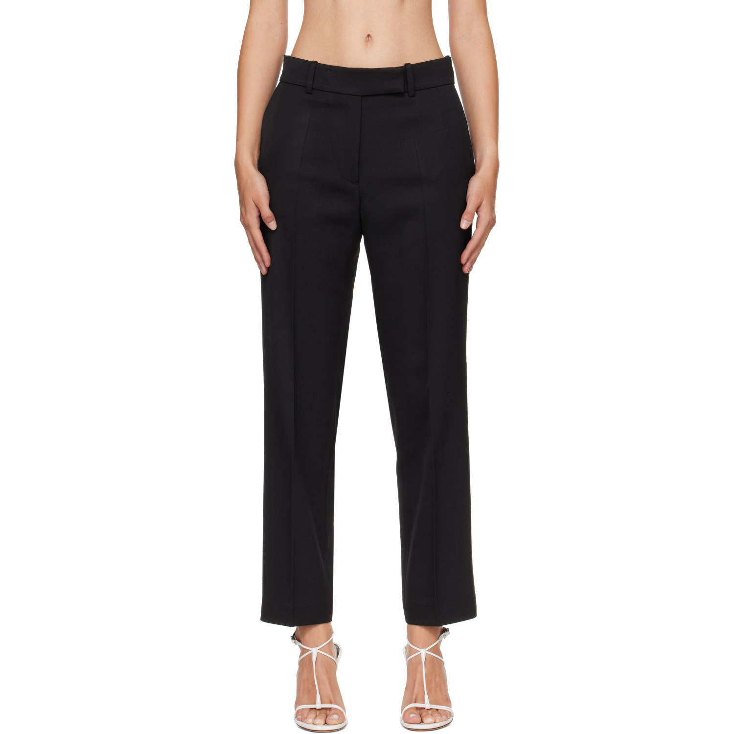 Róhe Black Mies Cigarette Leg Tailored Trousers