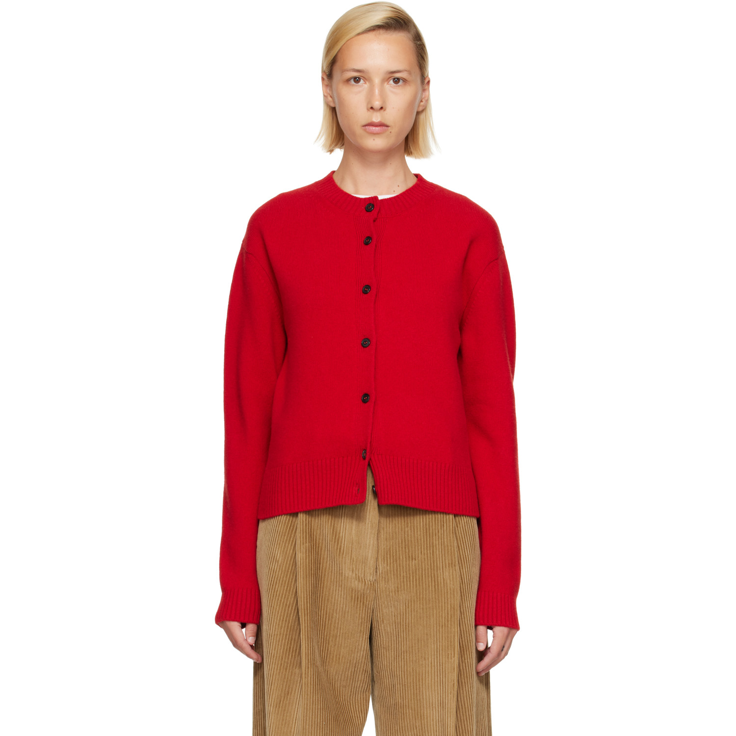 Róhe Red Classic Cardigan