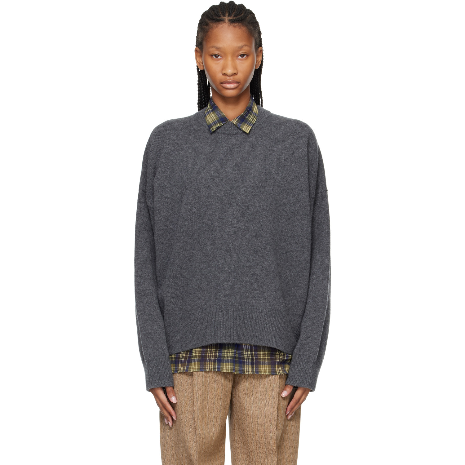 Róhe Gray Classic Crewneck Sweater