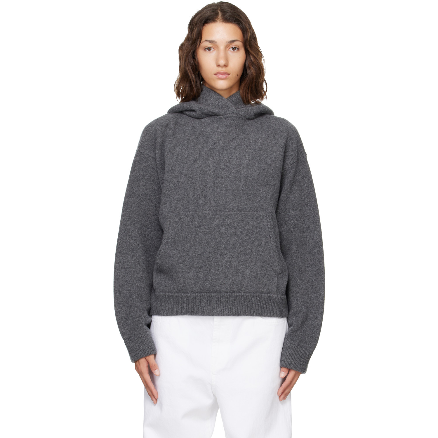 Róhe Gray Kangaroo Hoodie