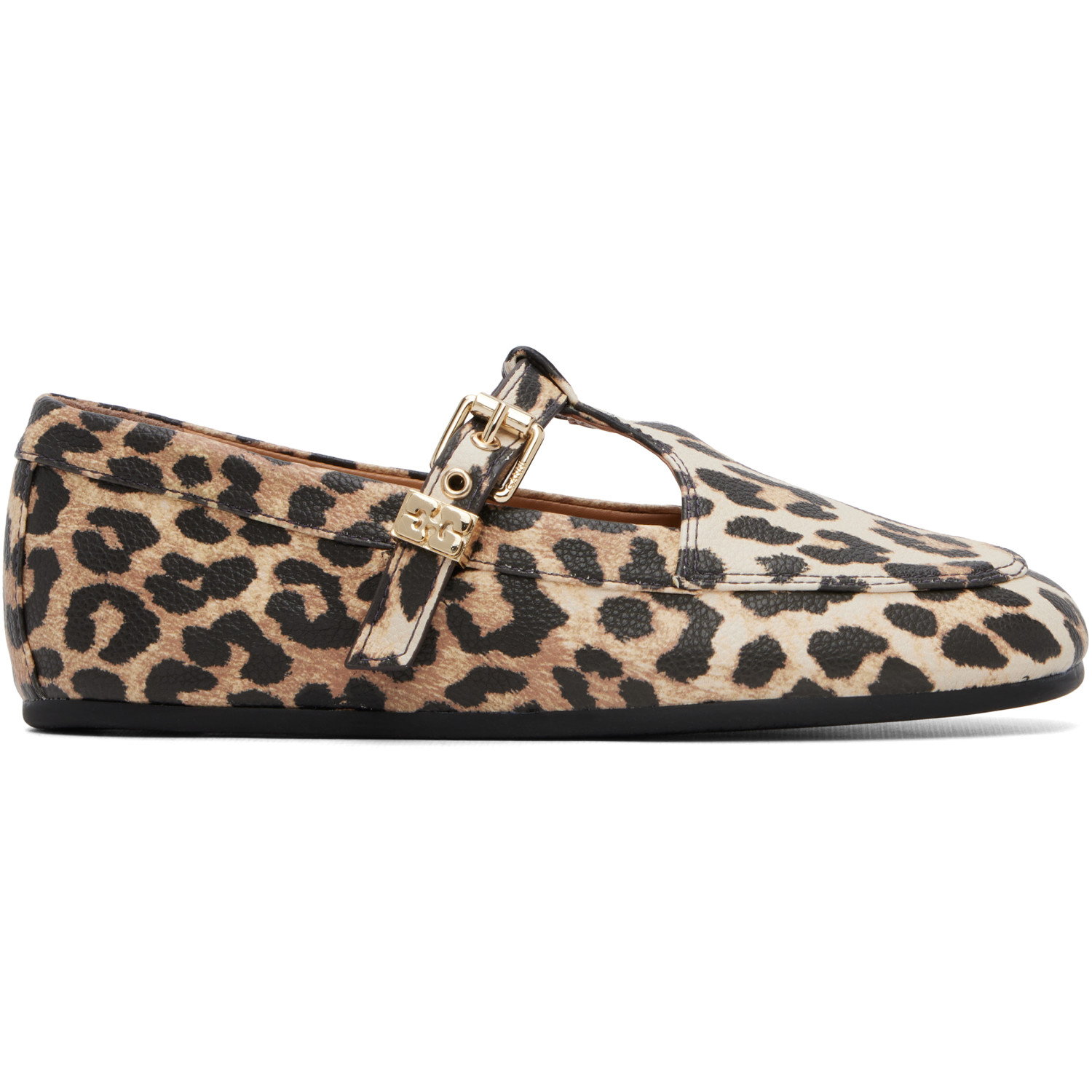 GANNI Beige Mary Jenny Ballerina Flats