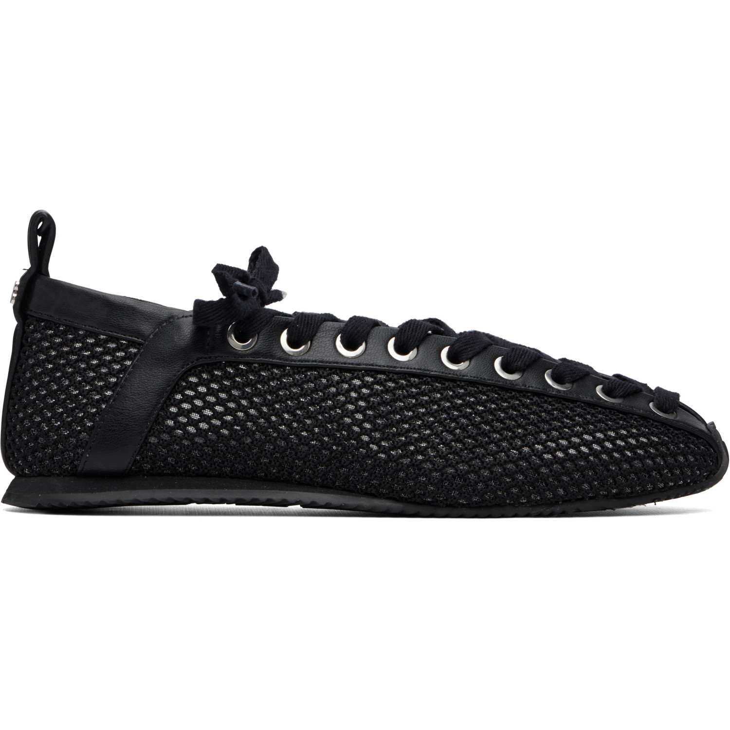 GANNI Black Mesh Sporty Ballerina Sneakers