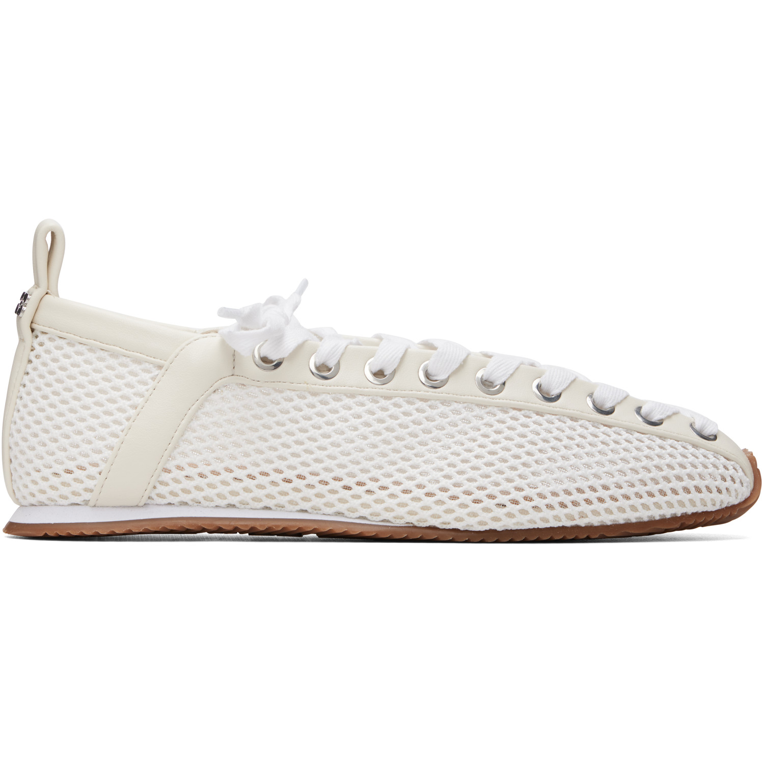 GANNI White Mesh Sporty Ballerina Sneakers