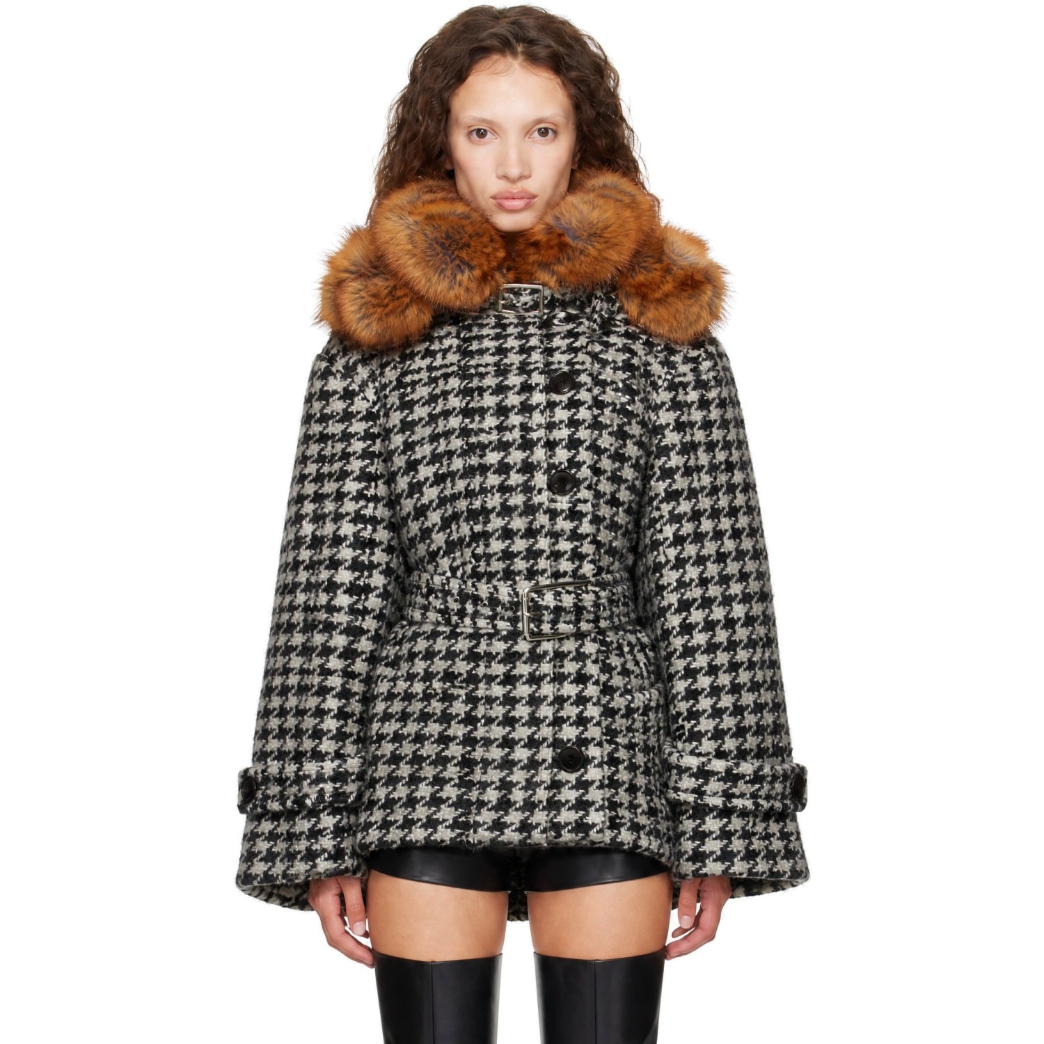 KNWLS Black & White Baby Parka Coat