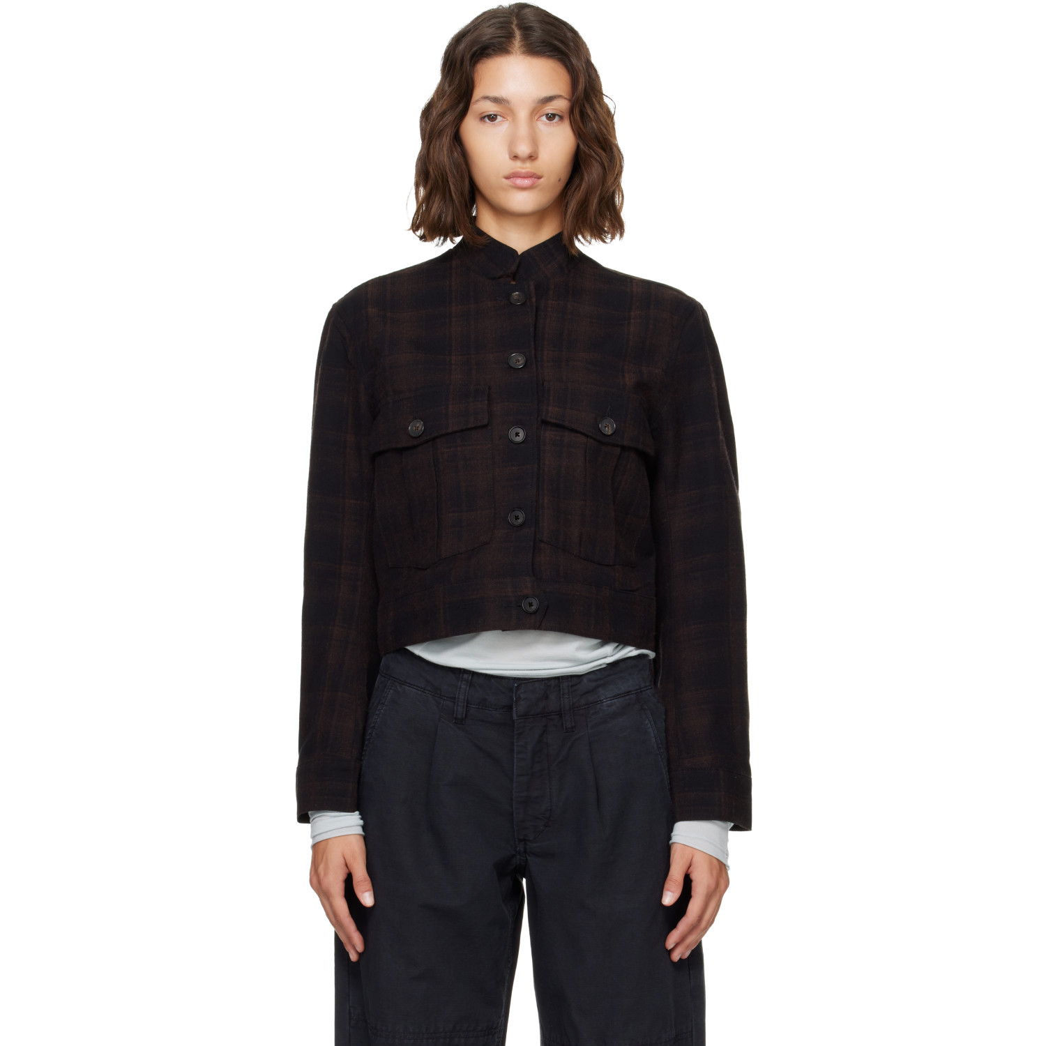 JEANERICA Brown Lee Check Jacket