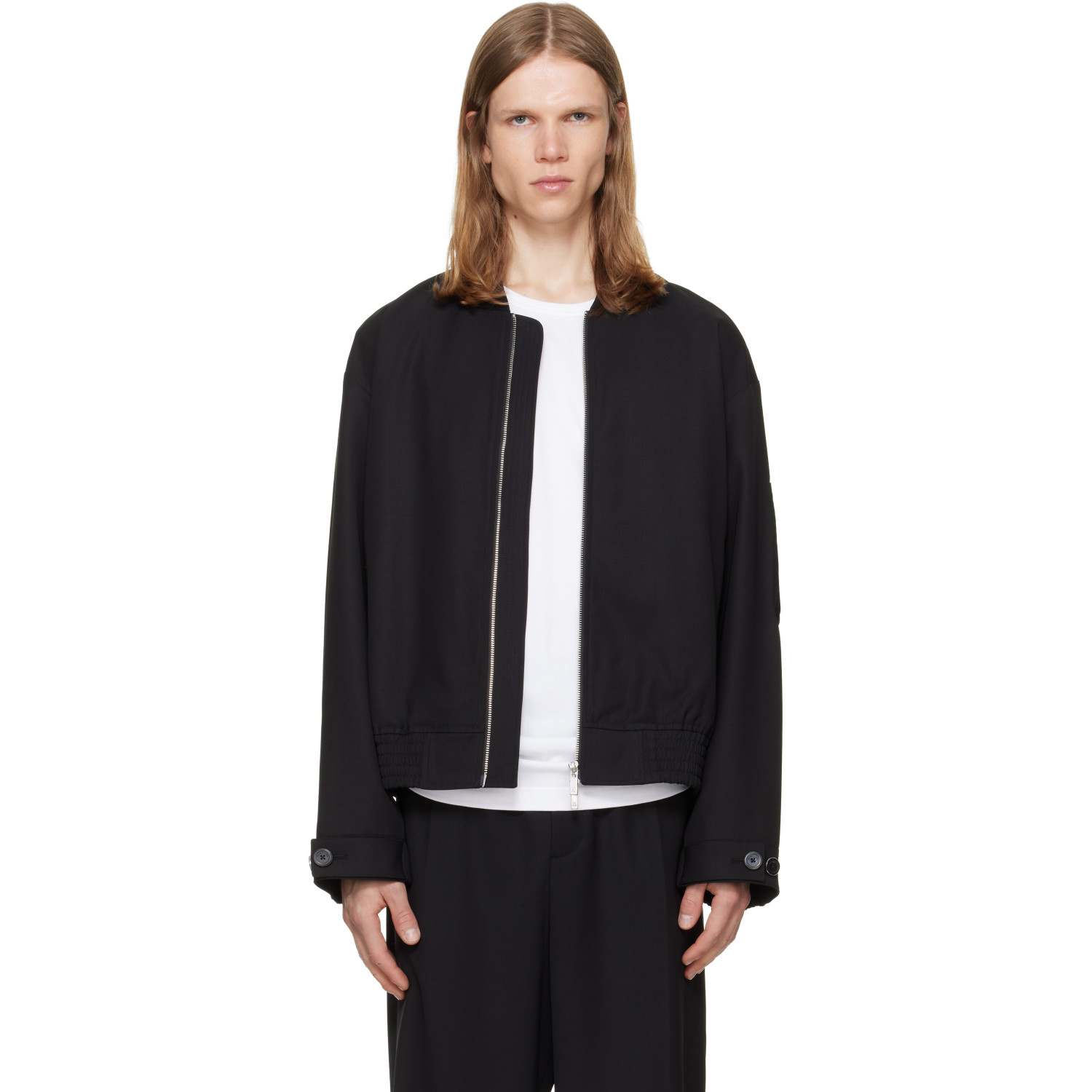 Helmut Lang Black Wardrobe Bomber Jacket
