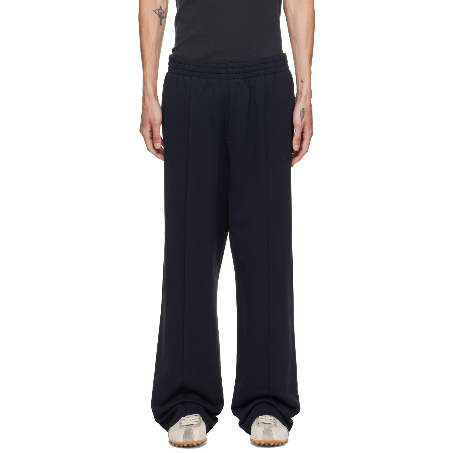Helmut Lang Navy Logo Sweatpants