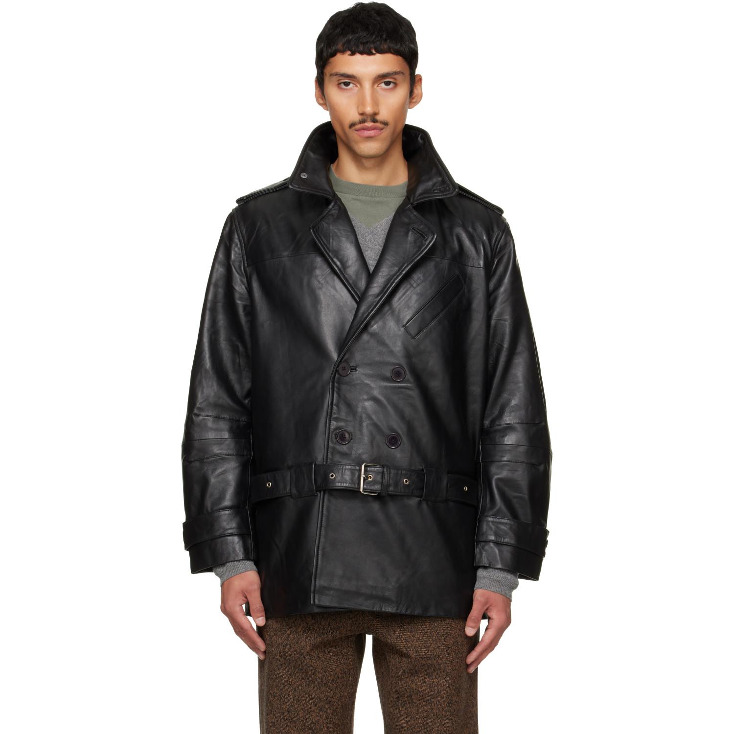 Deadwood Black Patrol Leather Jacket