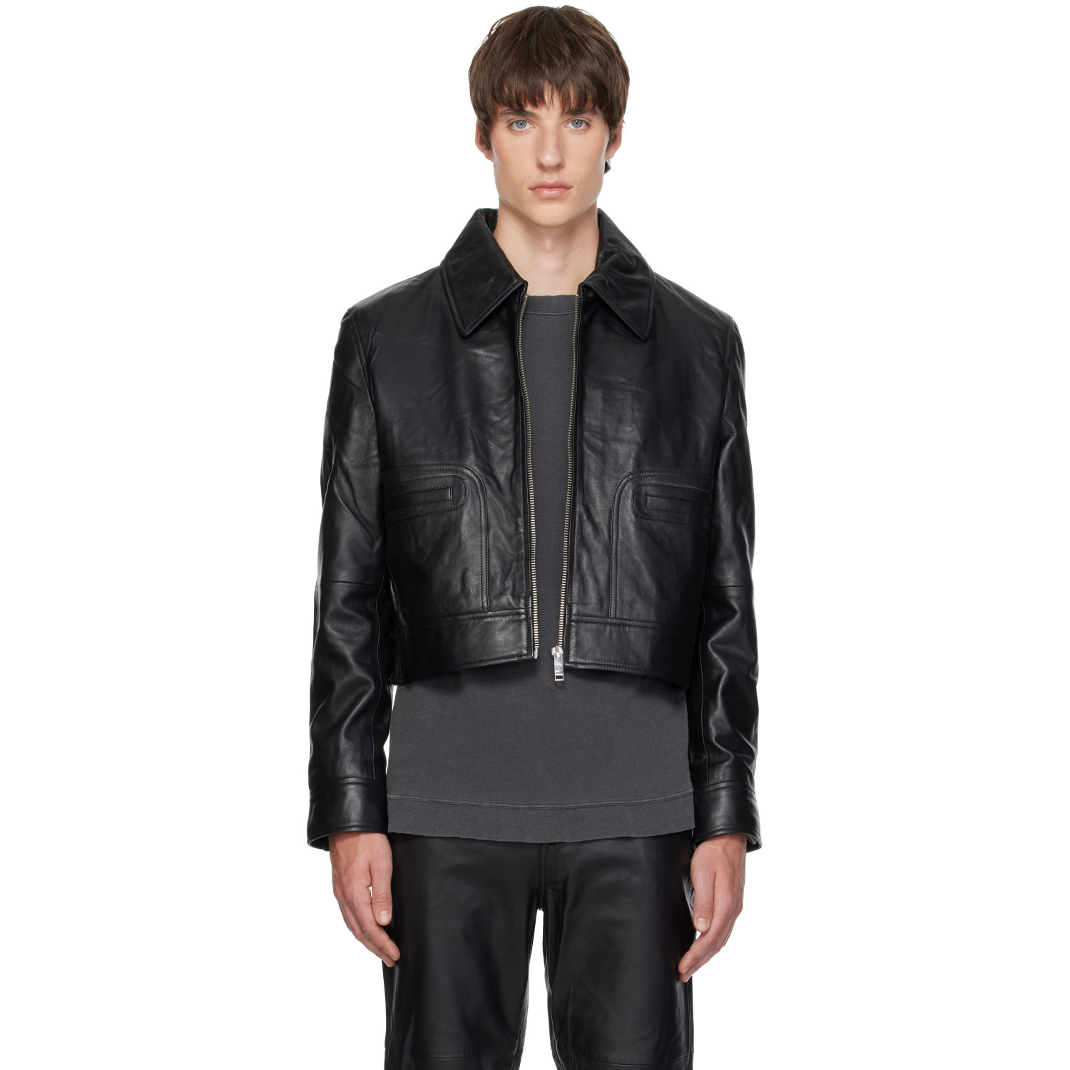Deadwood Black Gable Leather Jacket