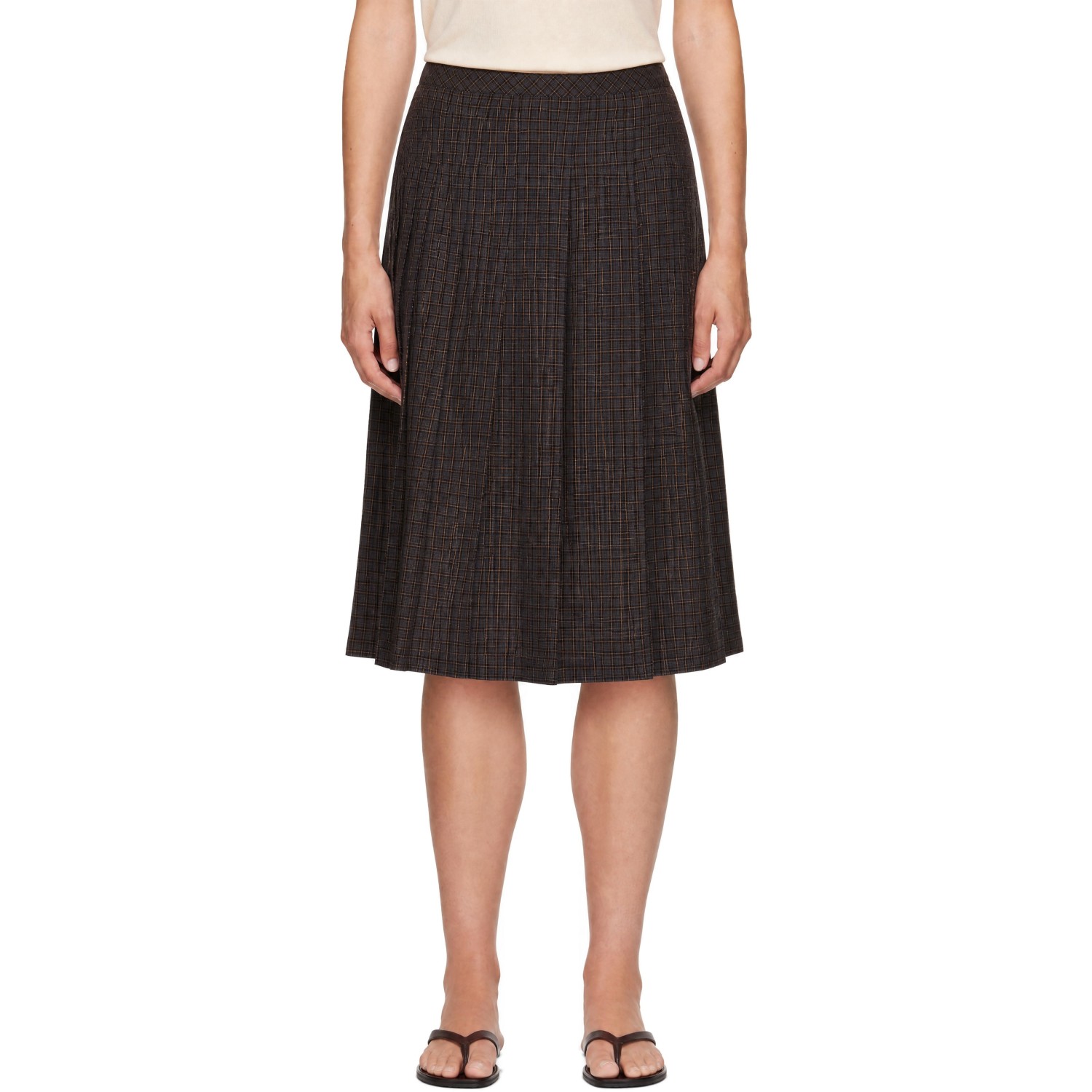 YMC Gray Rosetta Midi Skirt
