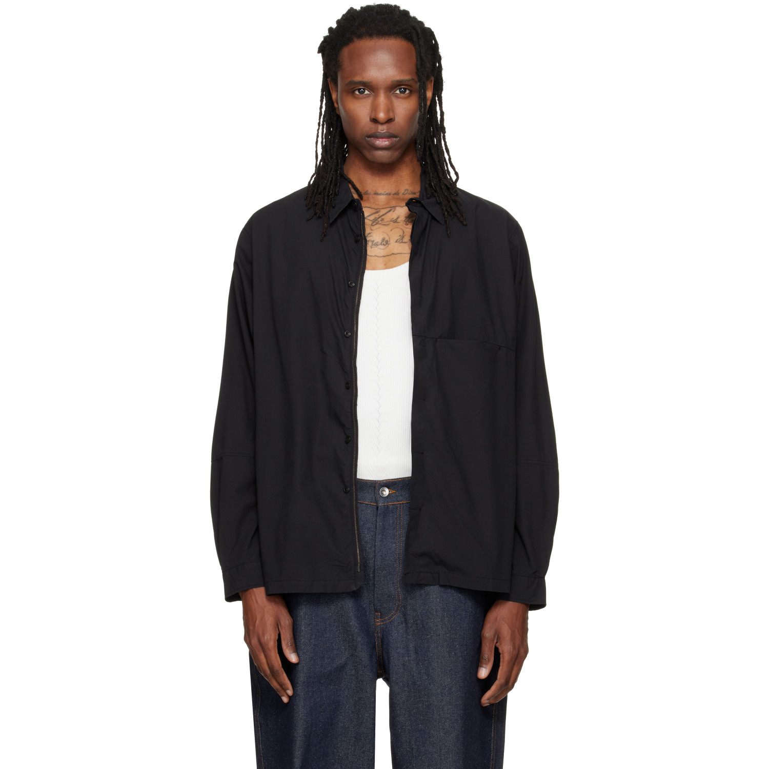 YMC Black Blackout Overshirt